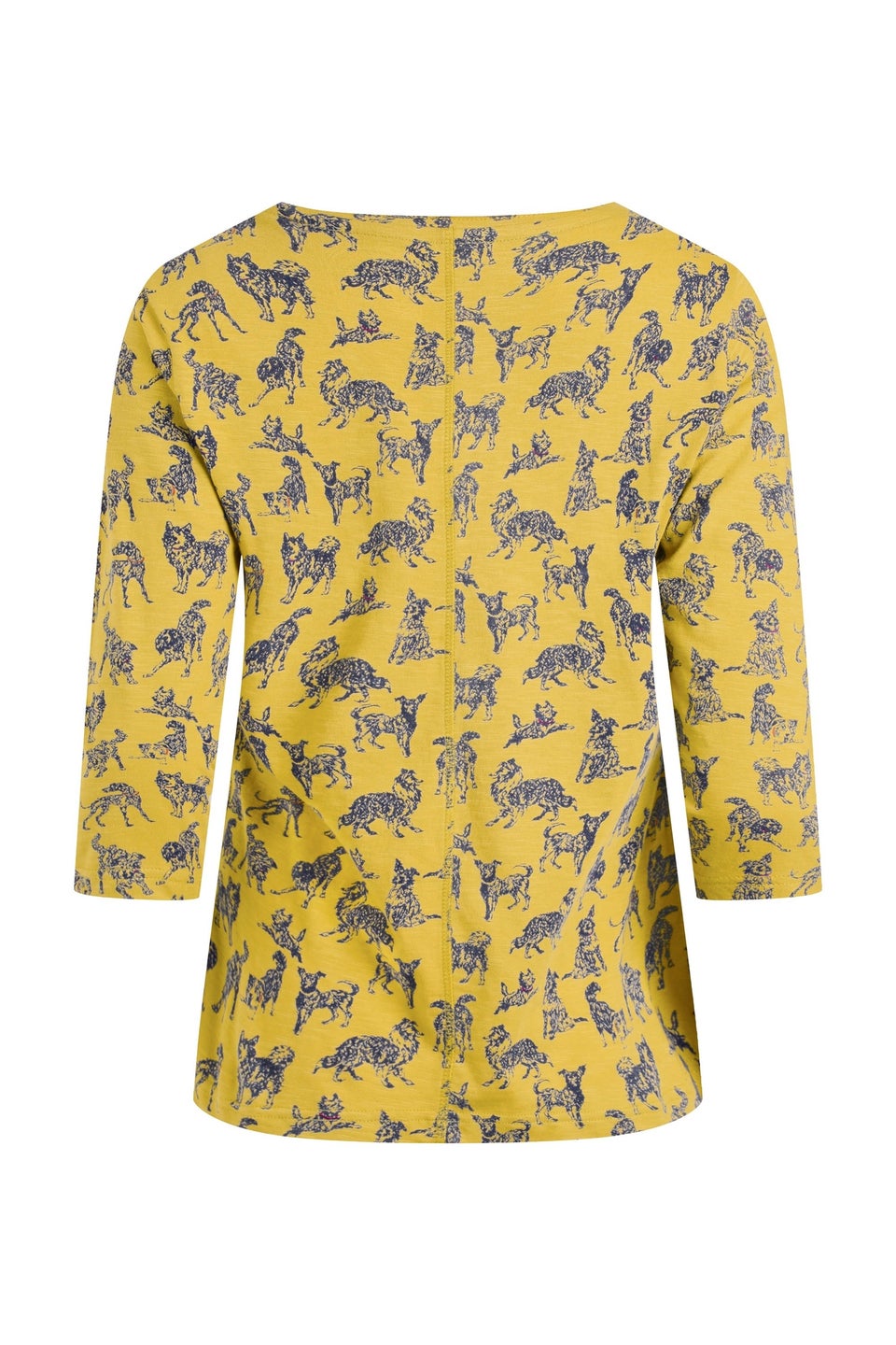 Weird Fish Tarragon Laveda 3/4 Sleeve Printed V Neck T-Shirt