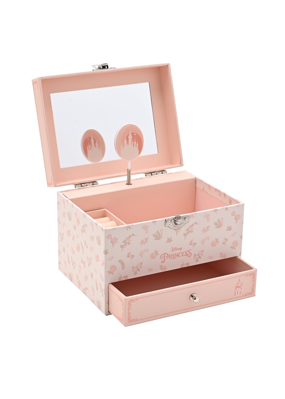 Disney Pastel Princess Pink Musical Jewellery Box Multi Princess