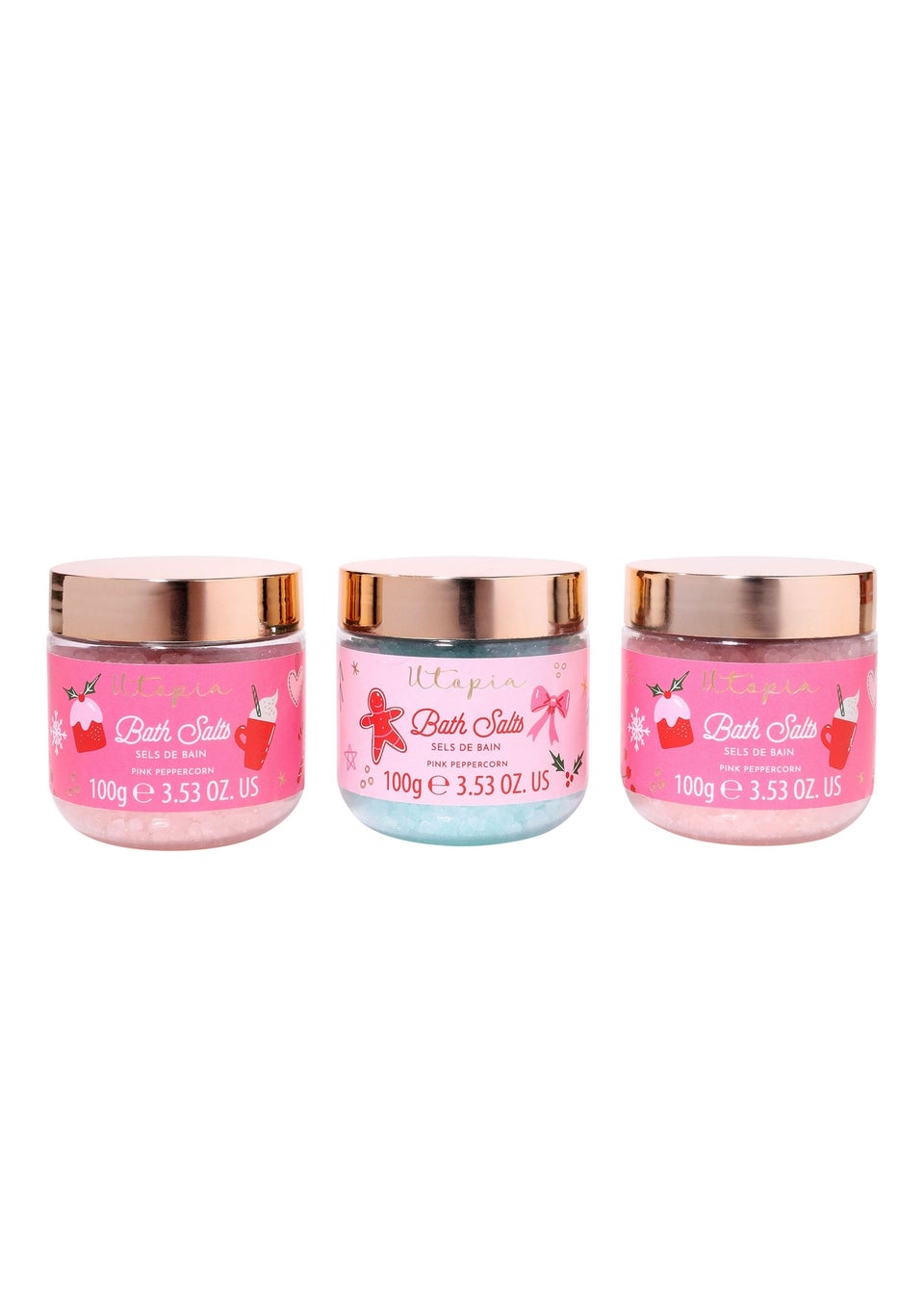 Kind Edit Co Utopia Christmas Bath Salts Collection Gift Set