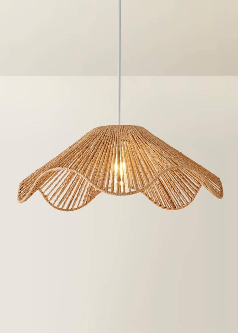 ValueLights Farai Natural  Wave Easy Fit Ceiling Light Shade