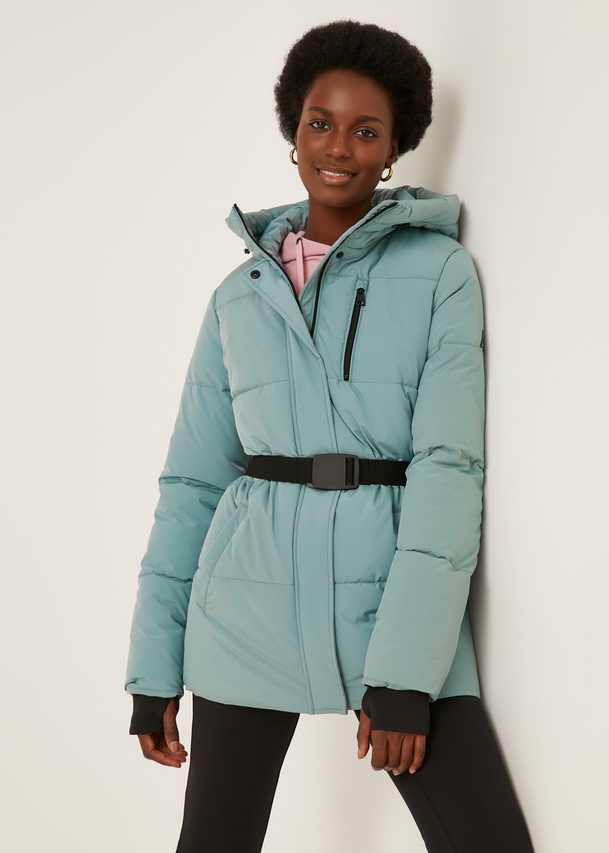Green Short Belted Coat - 8 | Matalan