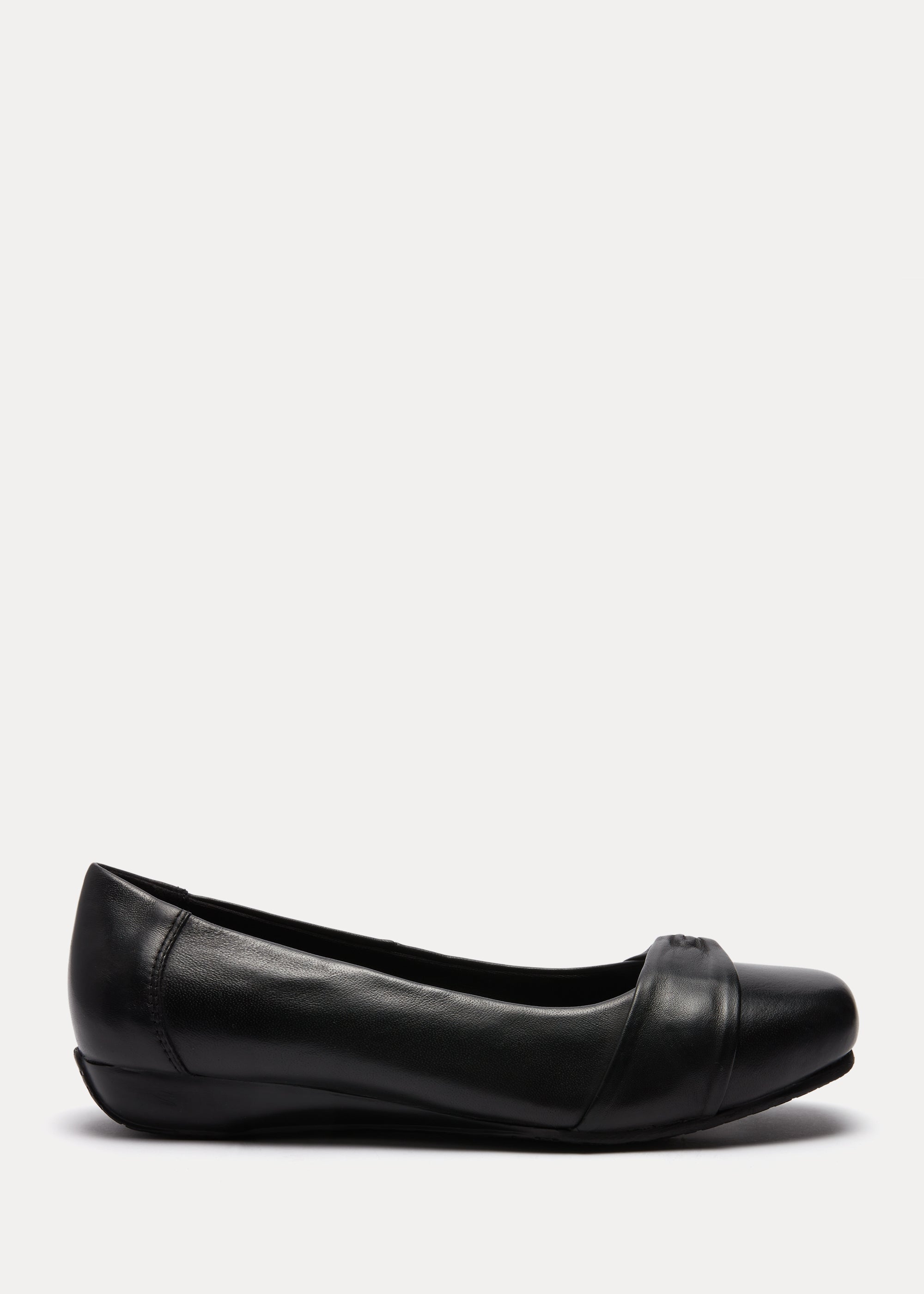 Soleflex Black Square Toe Shoes - Size 3 | Matalan