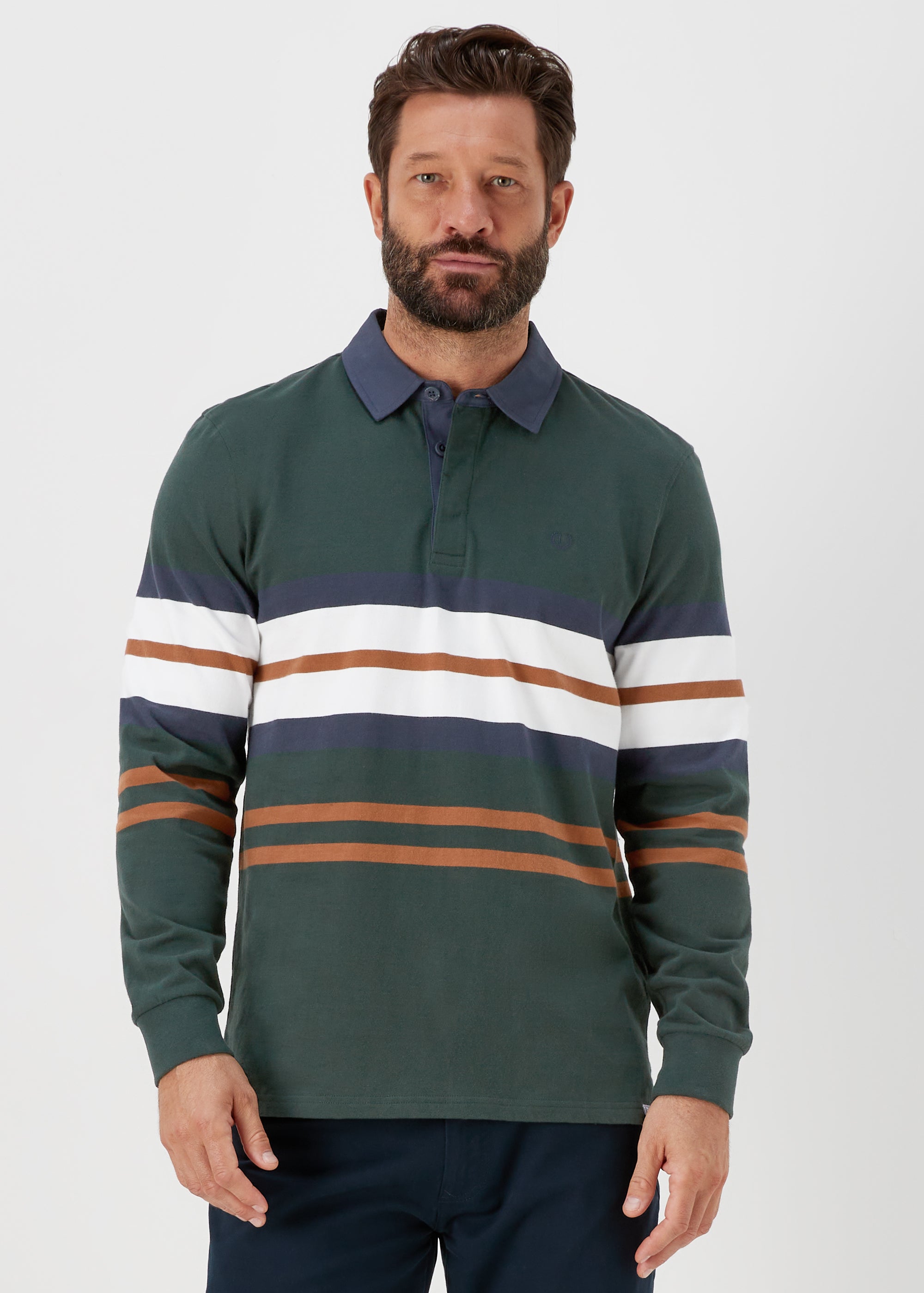 Lincoln Khaki Rugby Shirt - S | Matalan