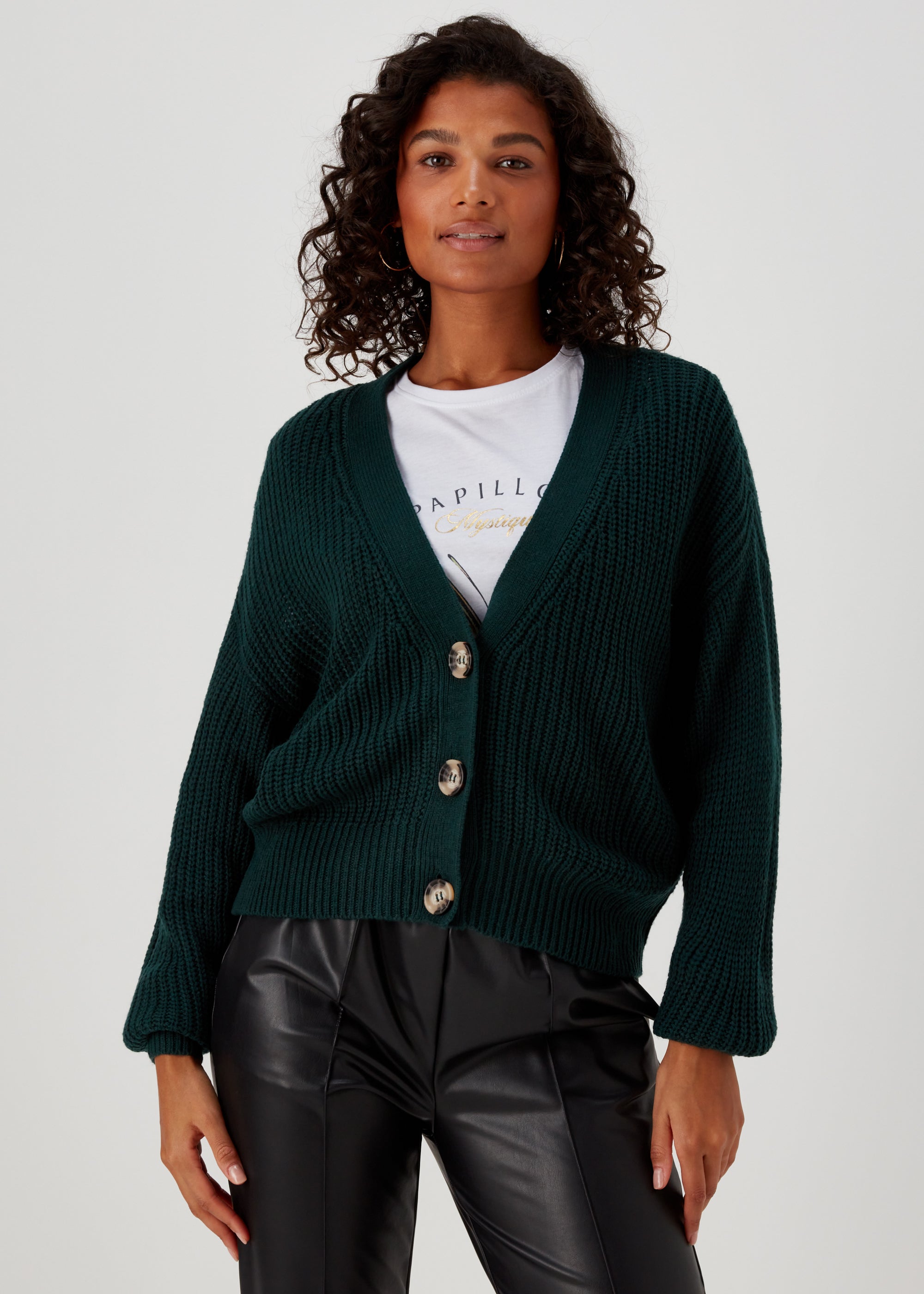JDY Justy Green Knitted Cardigan - 8 | Matalan