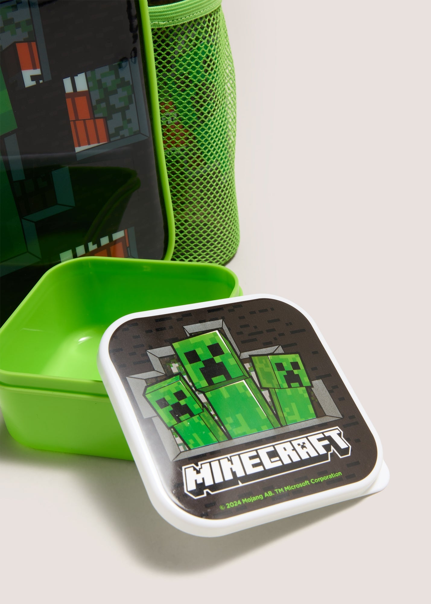 Tirelire Minecraft Creeper - Officielle - Fer Blanc Et Plastique - Bleu/vert - Fente Pour Billets - 15 Cm