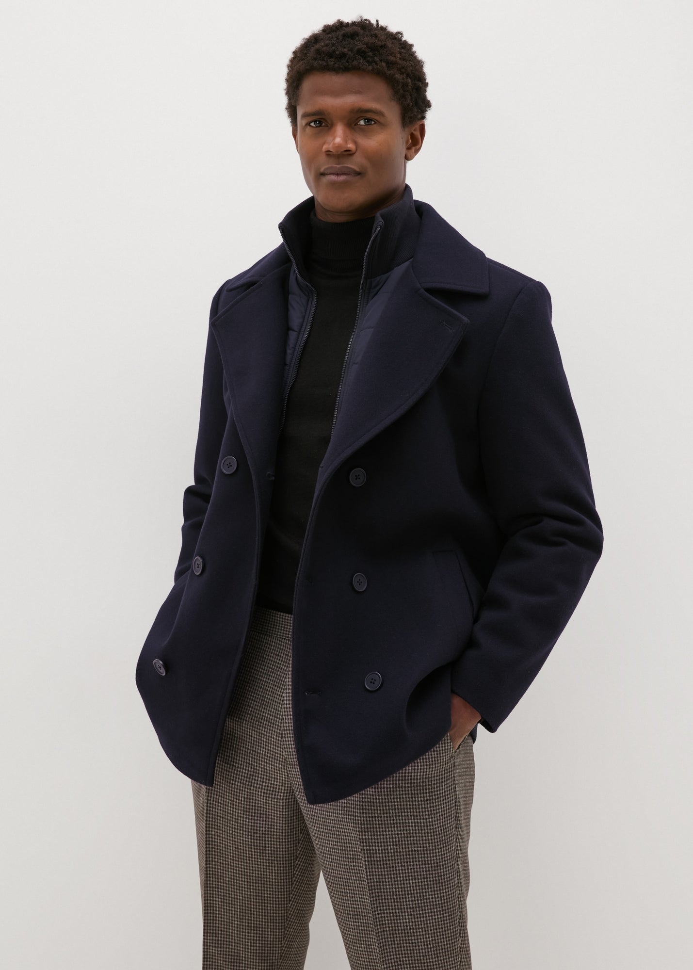 Taylor & Wright Navy Peacoat - S | Matalan