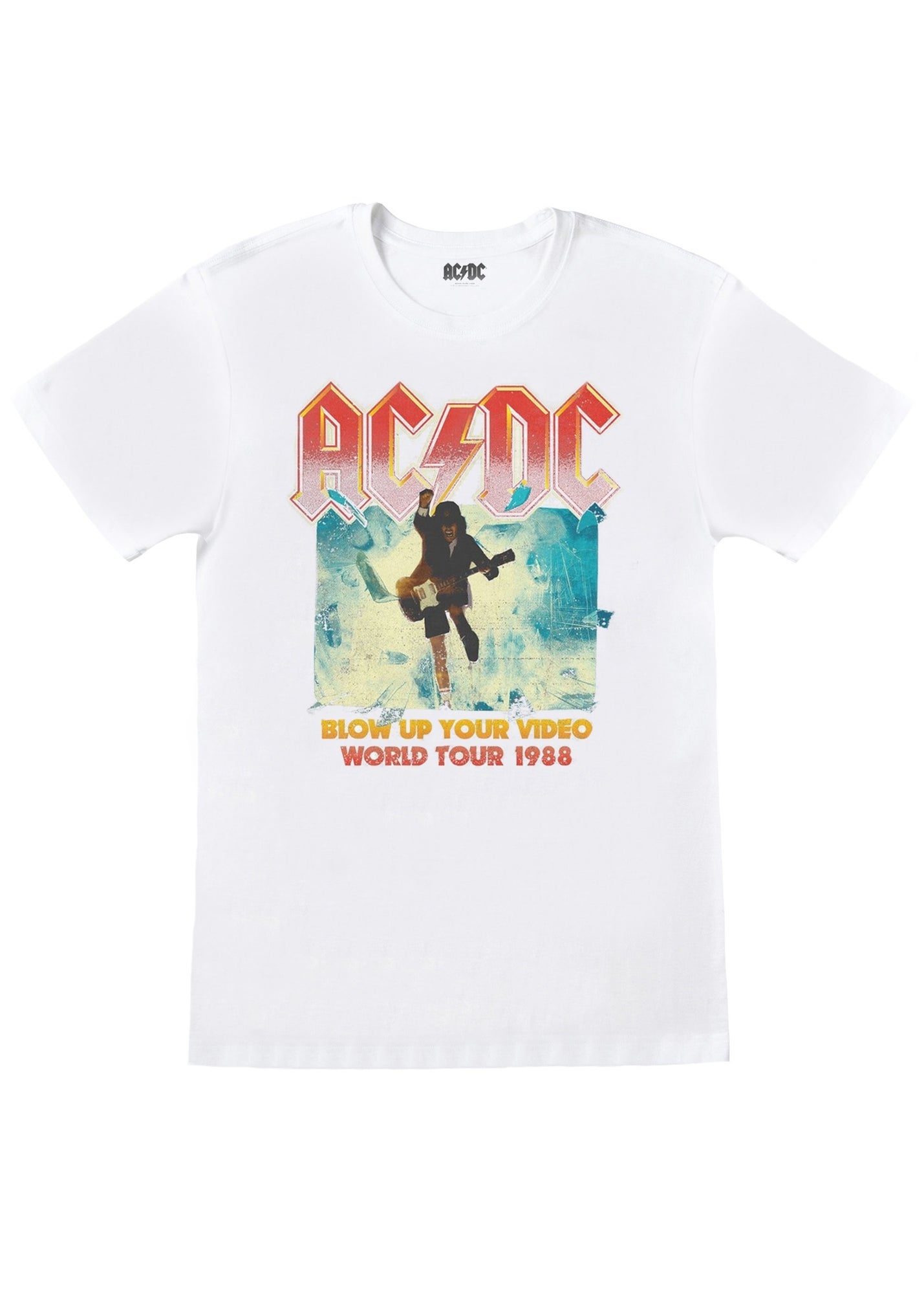 AC/DC White Blow Up Your Video T-Shirt - S