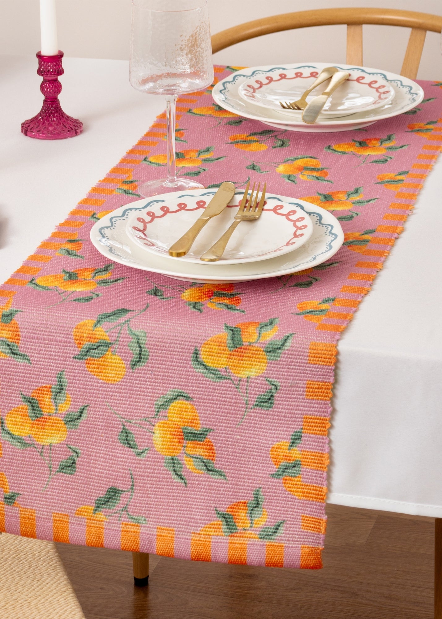Furn. Tovaglietta Brunch Stripes Per Interni/Esterni - Motivo Aragoste E Righe - 46x36 Cm