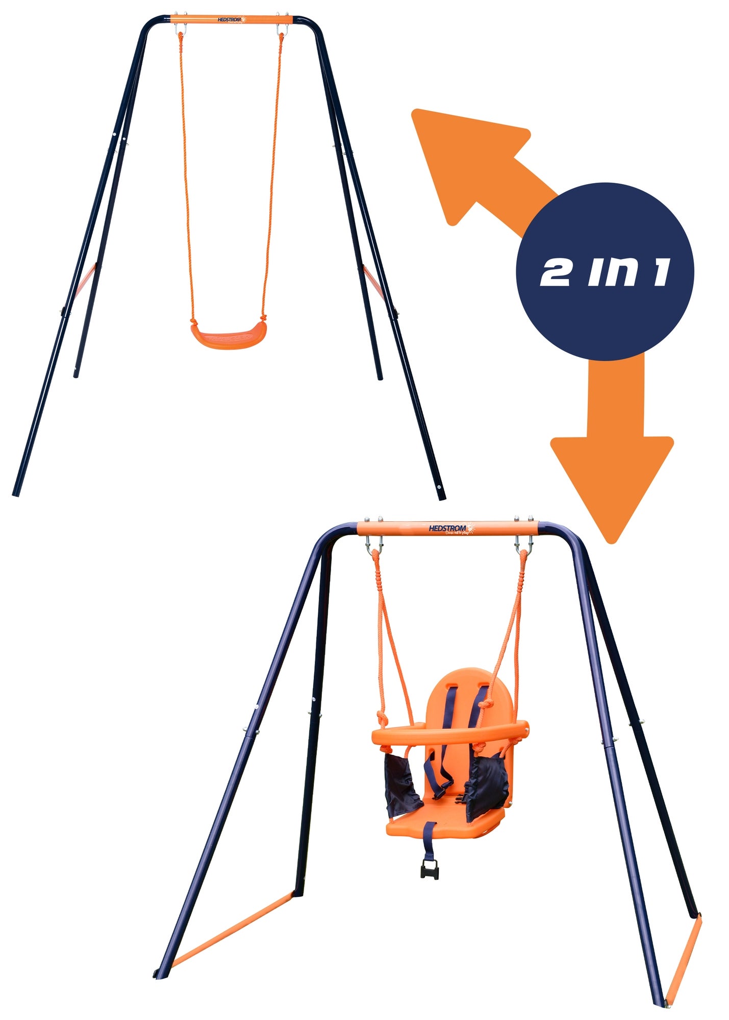 Hedstrom Multi Colour Deluxe 2 in 1 Swing - One Size | Matalan