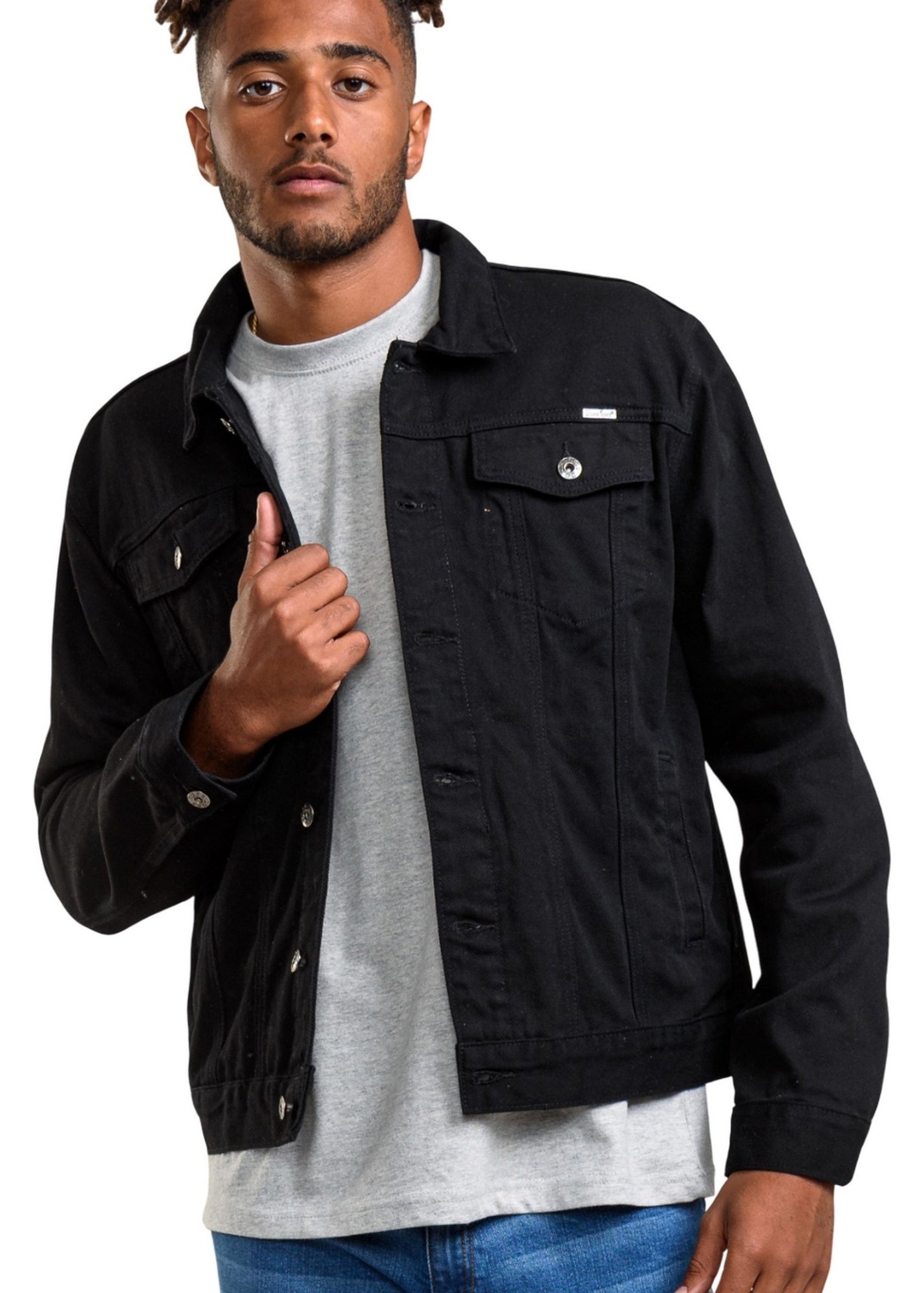 Duke Black London Trucker Denim Jacket - S | Matalan