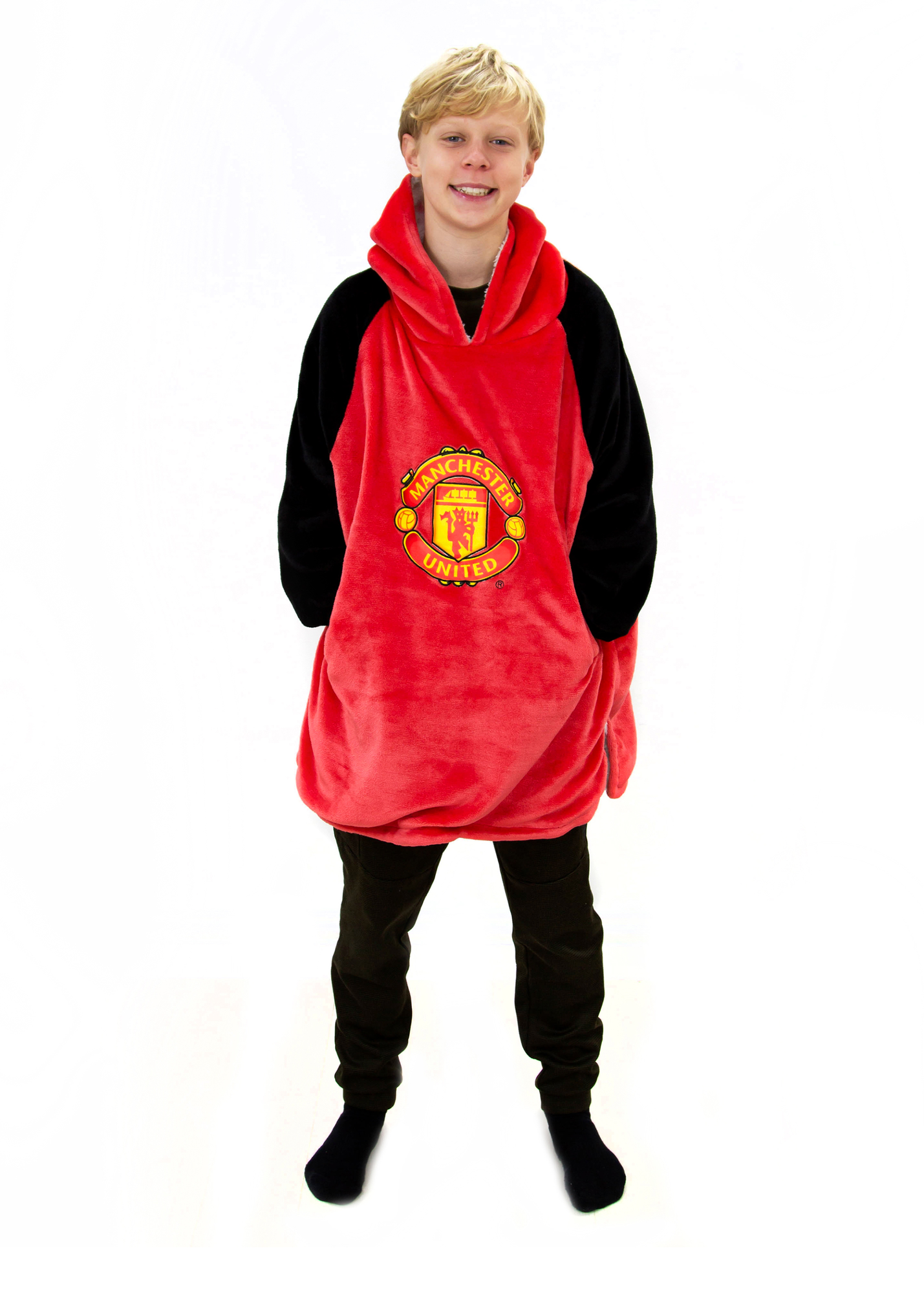 Manchester United FC Wearable Hooded Snuggle Fleece - Medium | Matalan