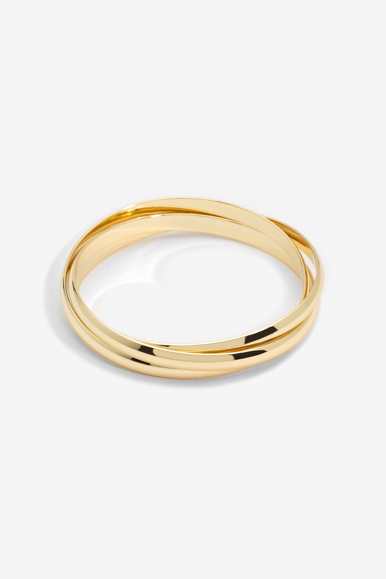 Jon Richard Gold Plated Interlock Bangles - One Size | Matalan
