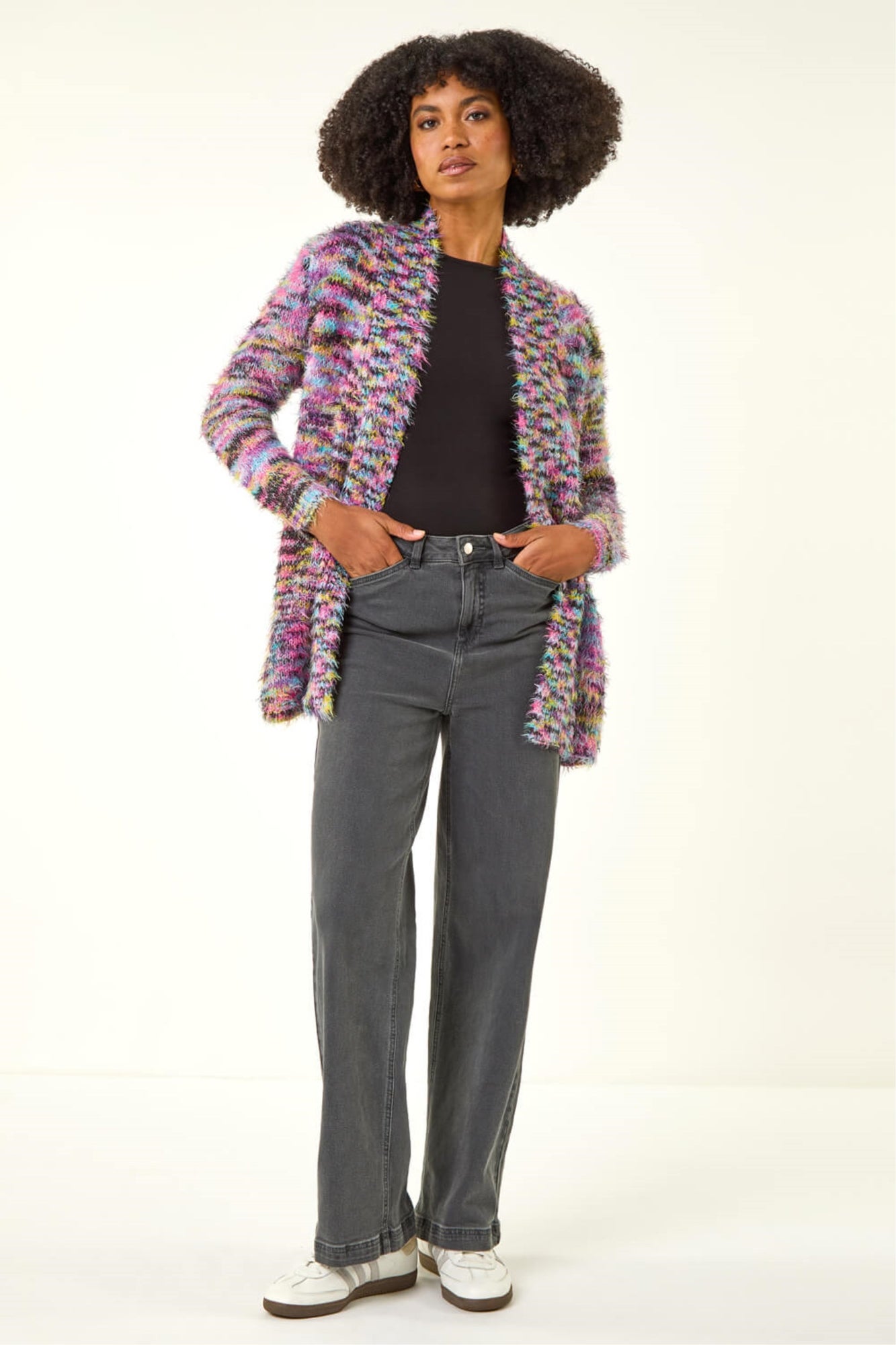 Roman Natural Fluffy Sparkle Cardigan - 10 | Matalan