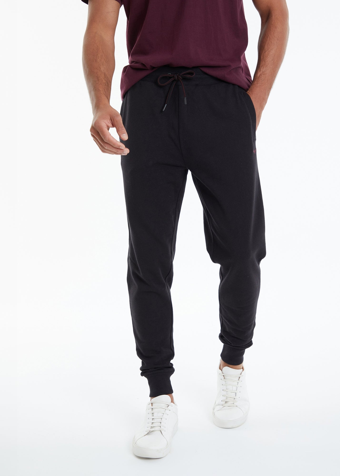 Crosshatch Pordia Jogger Uomo – Pantaloni In Felpa Con Tasche, Grigio Mélange, Vestibilità Comoda Con Elastico E Coulisse