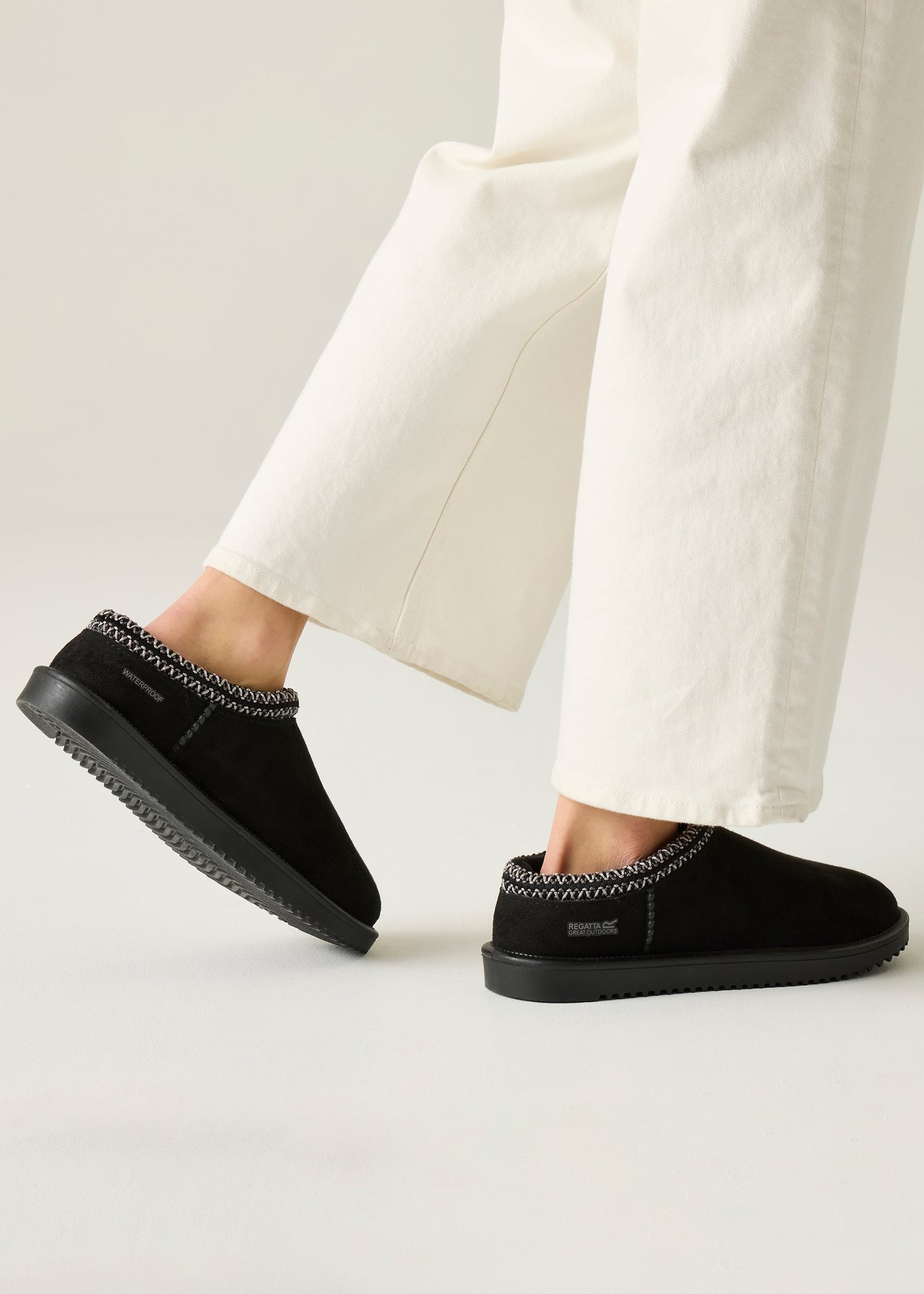 Regatta Black Risley Mule Waterproof Lifestyle Shoes - 4 | Matalan