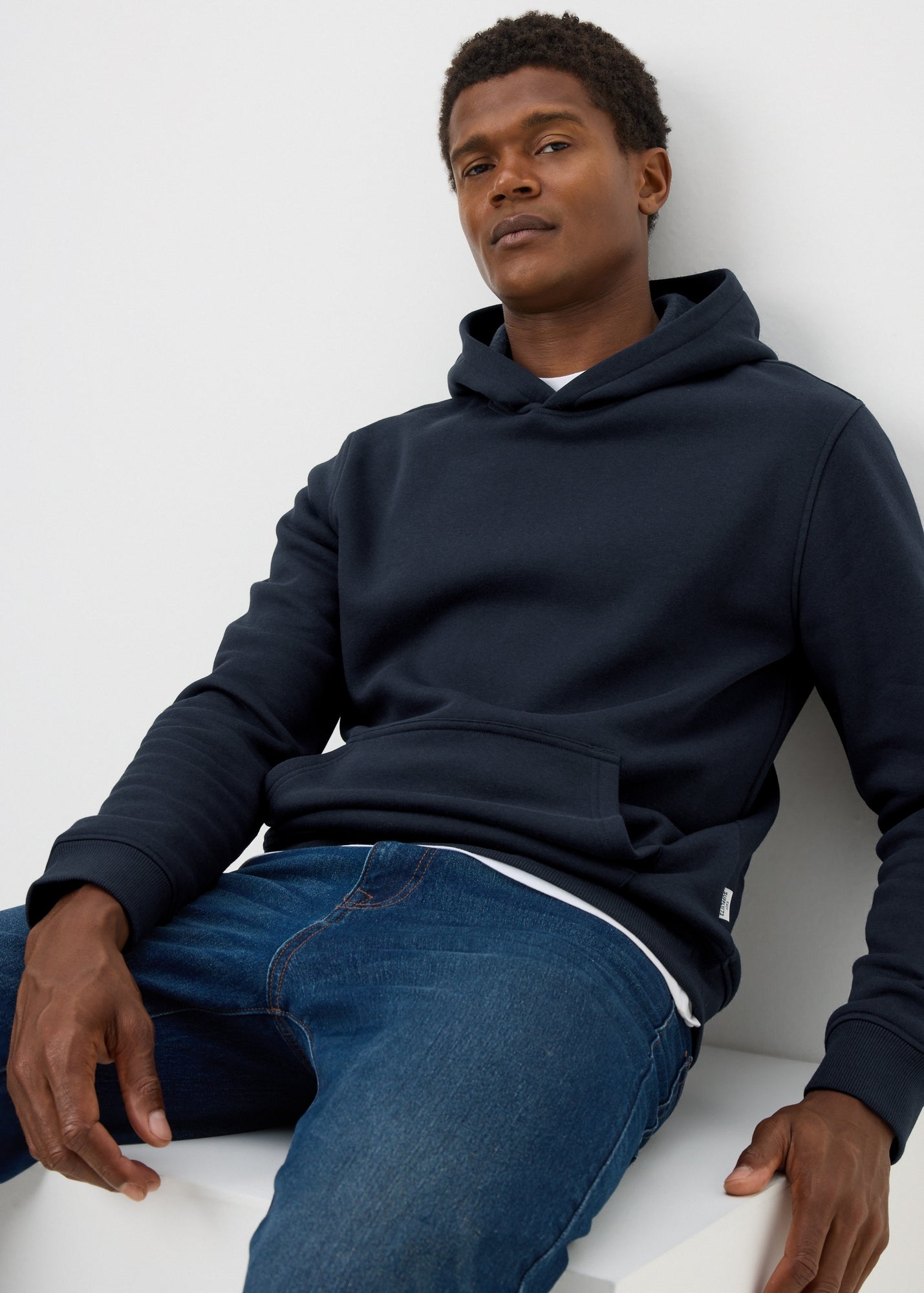 Navy Overhead Hoodie - S | Matalan