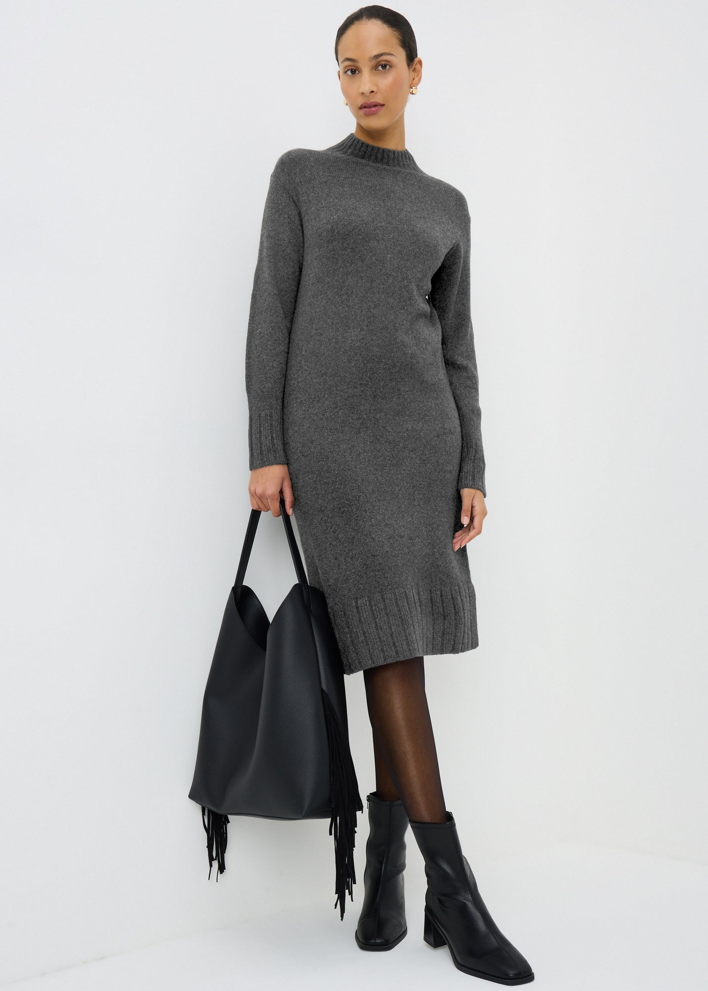 Cream Cable Knitted Dress - XS | Matalan