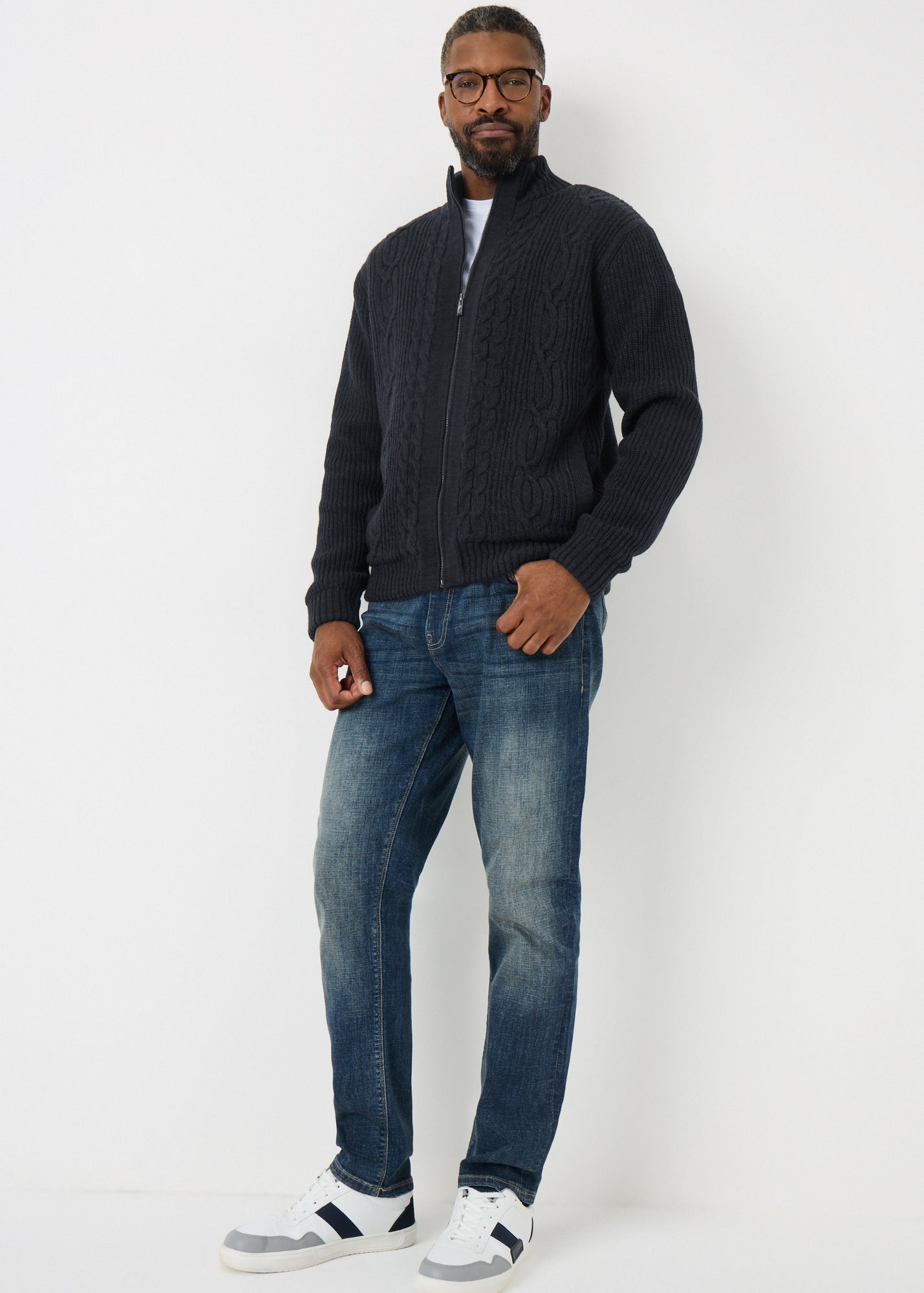 【新品タグ付】MARK&LONA Zip-Up knit Cardigan 40 Wool cardigan - Wool cardigan sweater, Aran Crafts