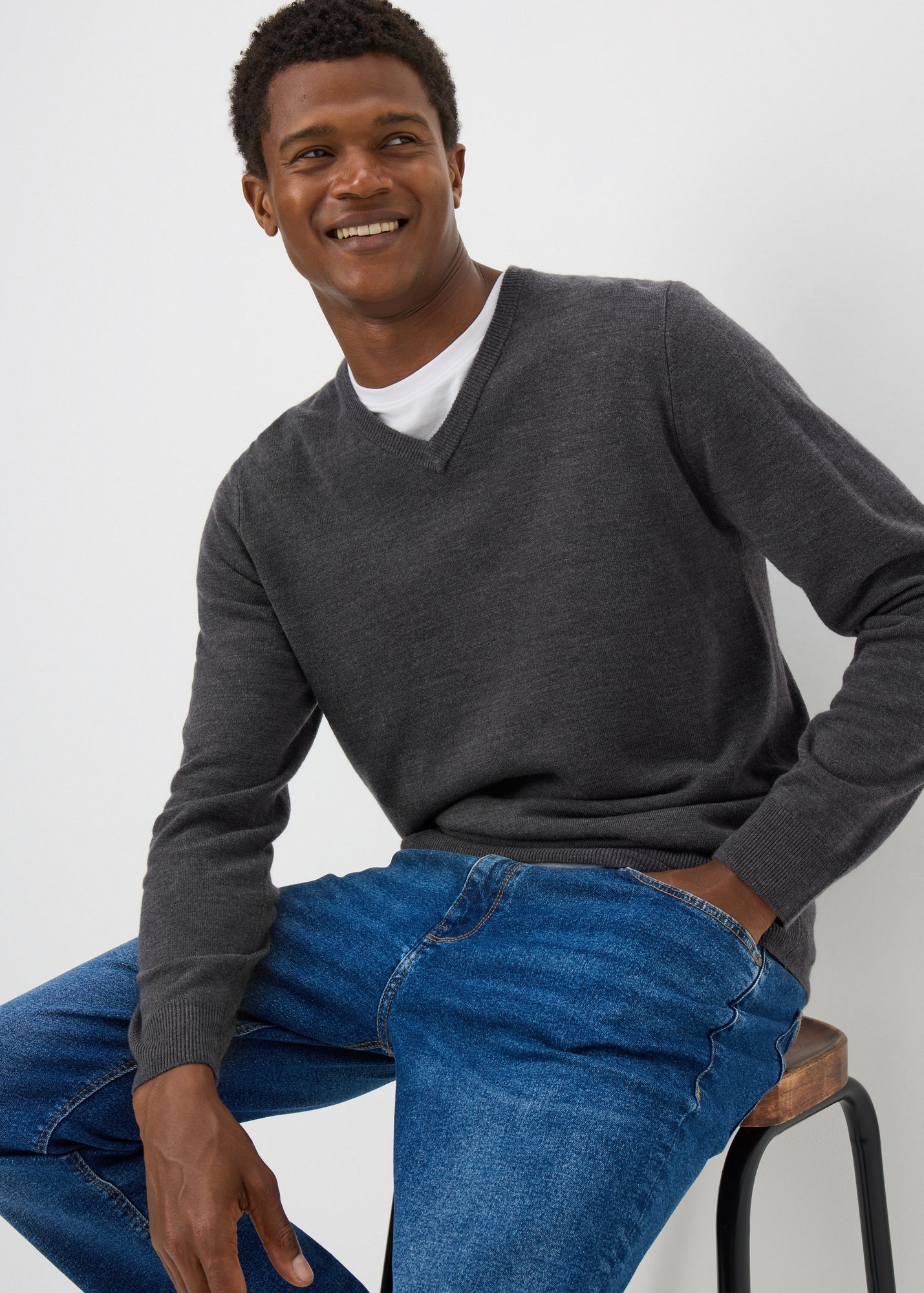 Crosshatch Navy Coldwell Chenille 1/4 Zip Knit - M Crosshatch Navy Coldwell Chenille 1/4 Zip Knit - M
