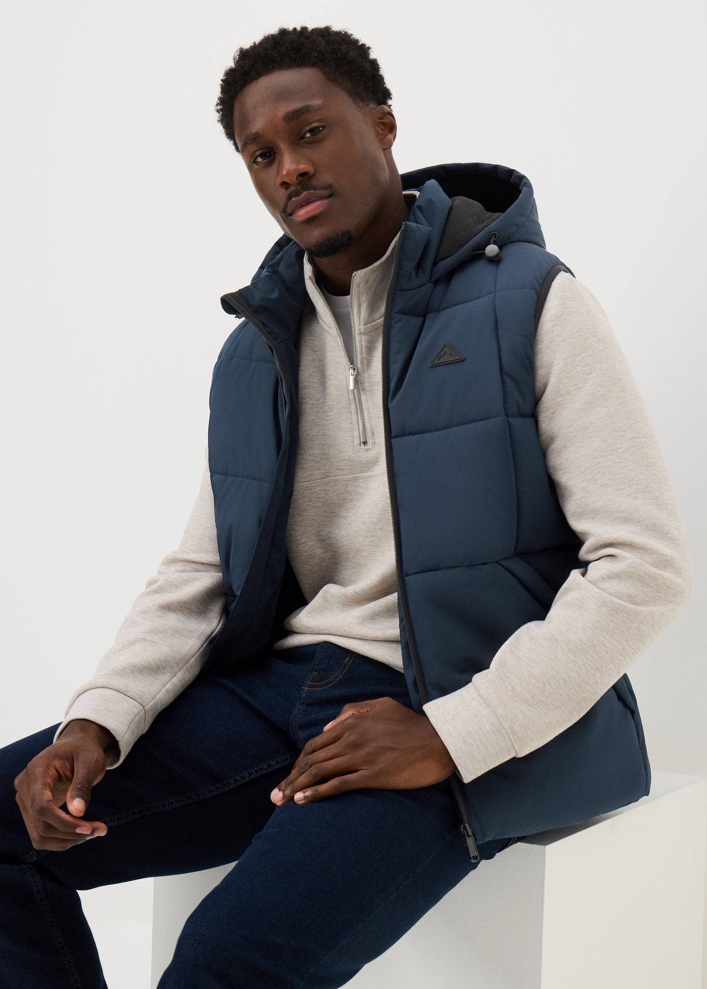 Blue Padded Gilet - S | Matalan