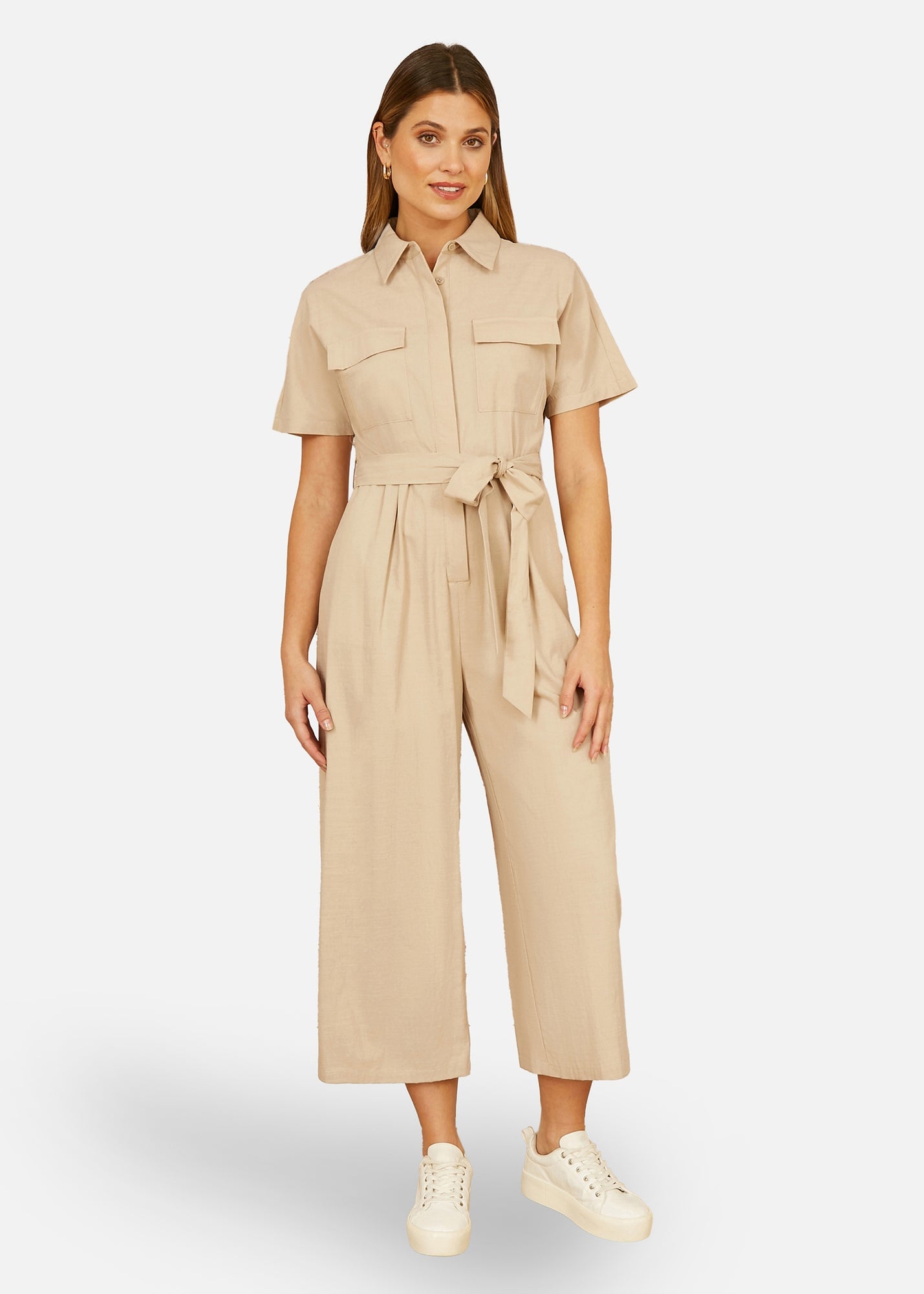 Yumi Black Utility Relaxed Fit Jumpsuit - 8 | Matalan