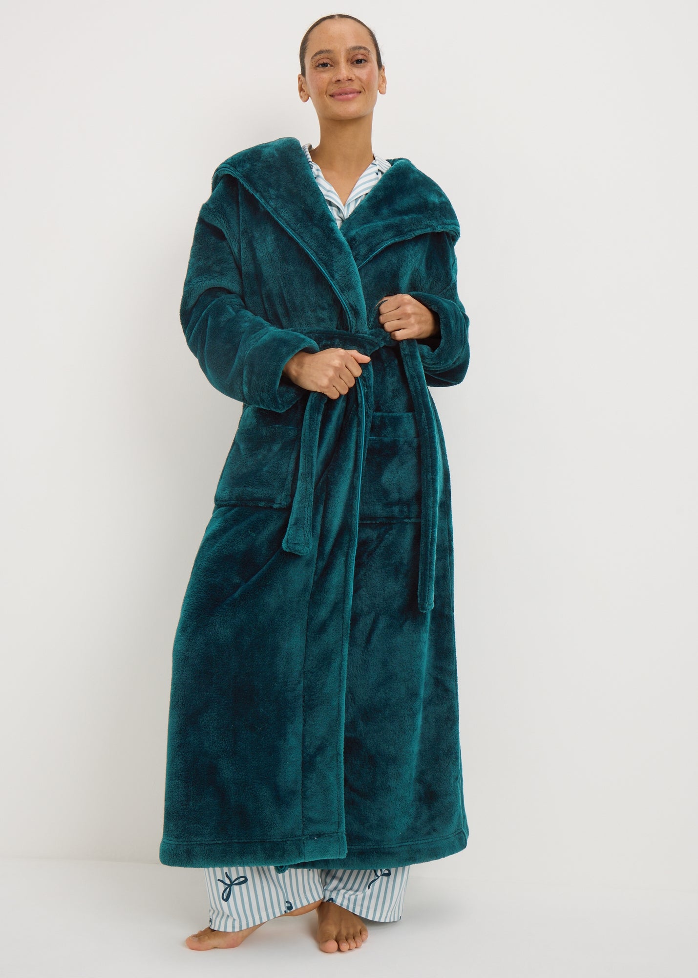 ladies green dressing gown Teal Soft - Extra small brunello-kids