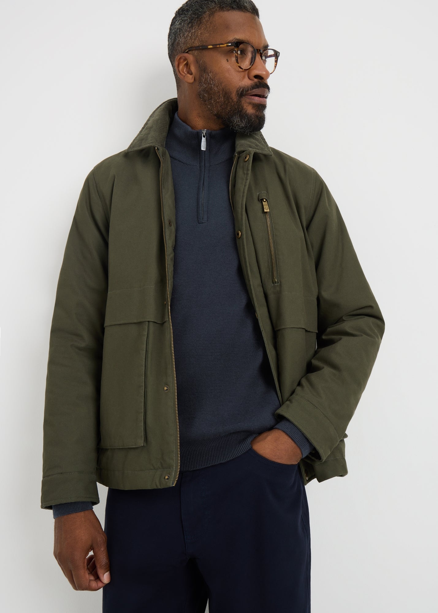 Lincoln Navy 1/4 Zip Jumper - S | Matalan
