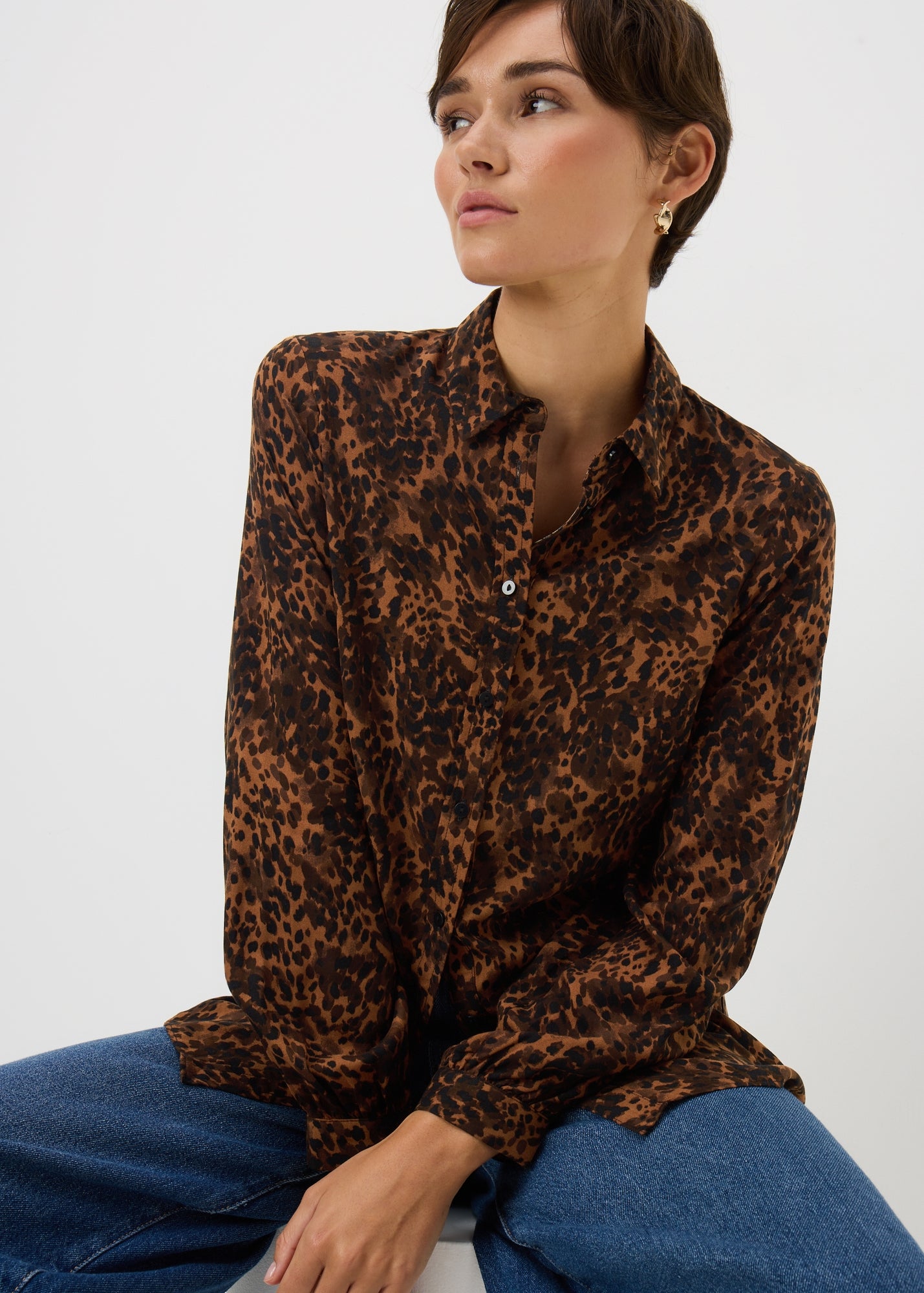 Brown Leopard Shirt - 8 | Matalan