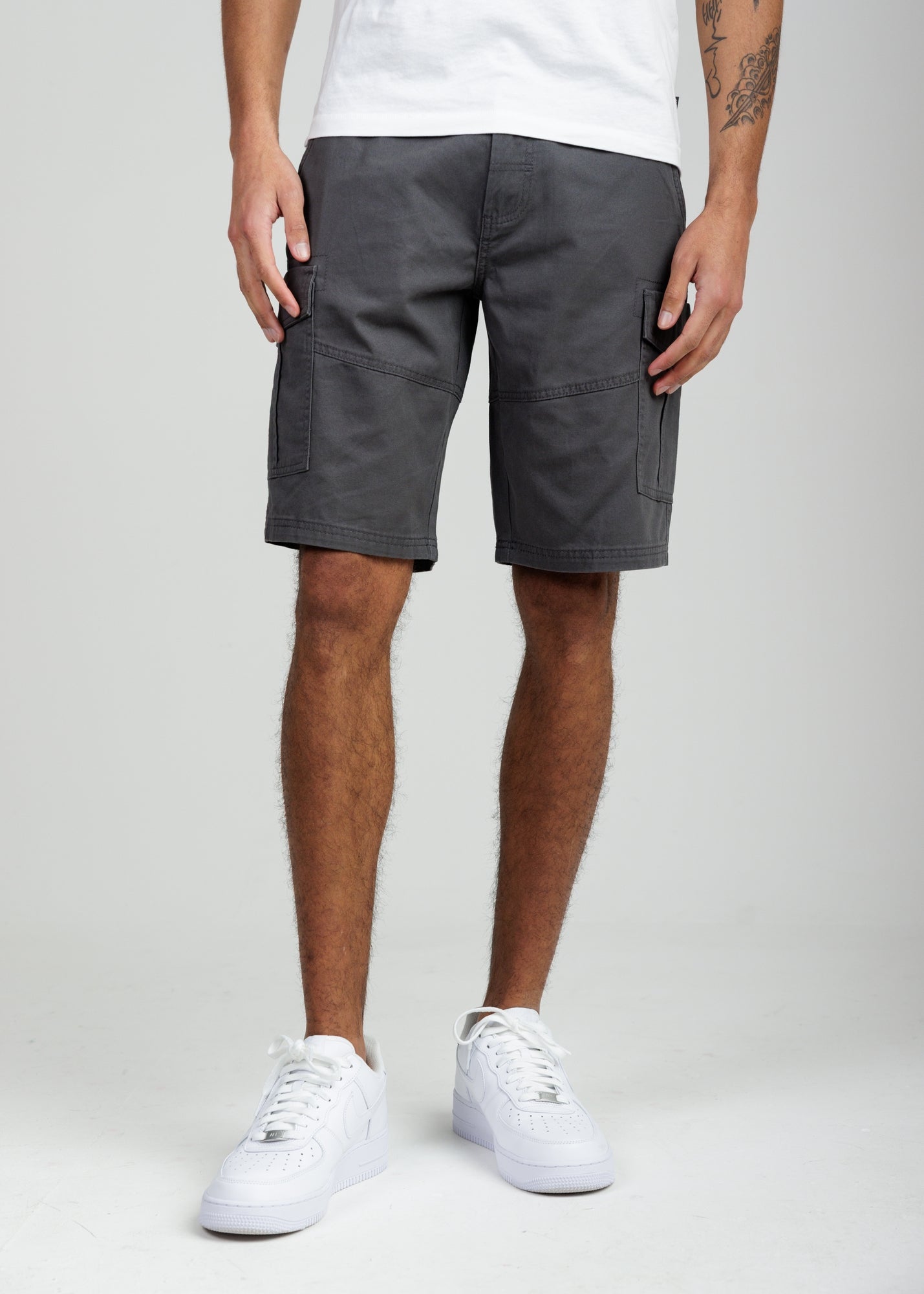 Pantaloncini Cargo Uomo Tokyo Laundry Lewes – Multitasche In Pile Spazzolato - copertina