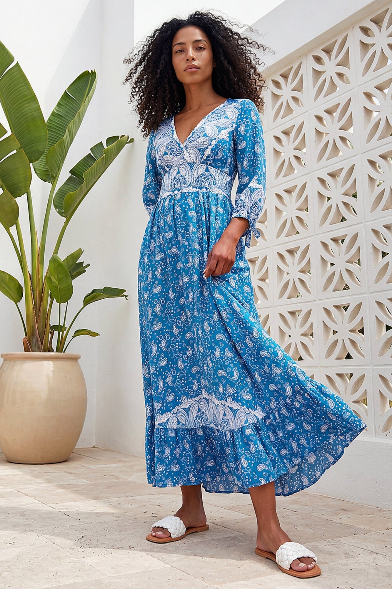 Izabel London Pink Floral Lace Trim Semi Sheer Midi Dress - 16 Izabel London Pink Floral Lace Trim Semi Sheer Midi Dress - 16