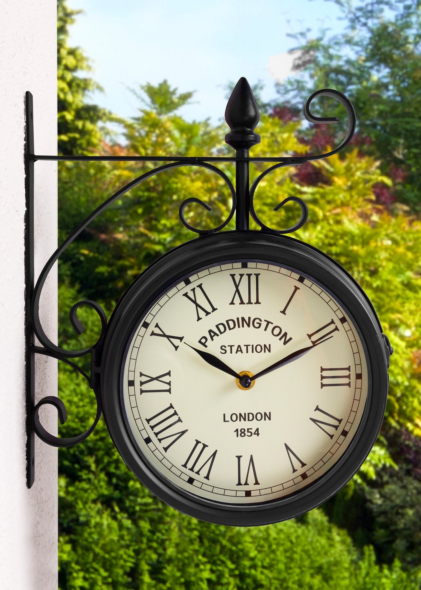 Charles Bentley Paddington Indoor Outdoor Double Sided Wall Clock