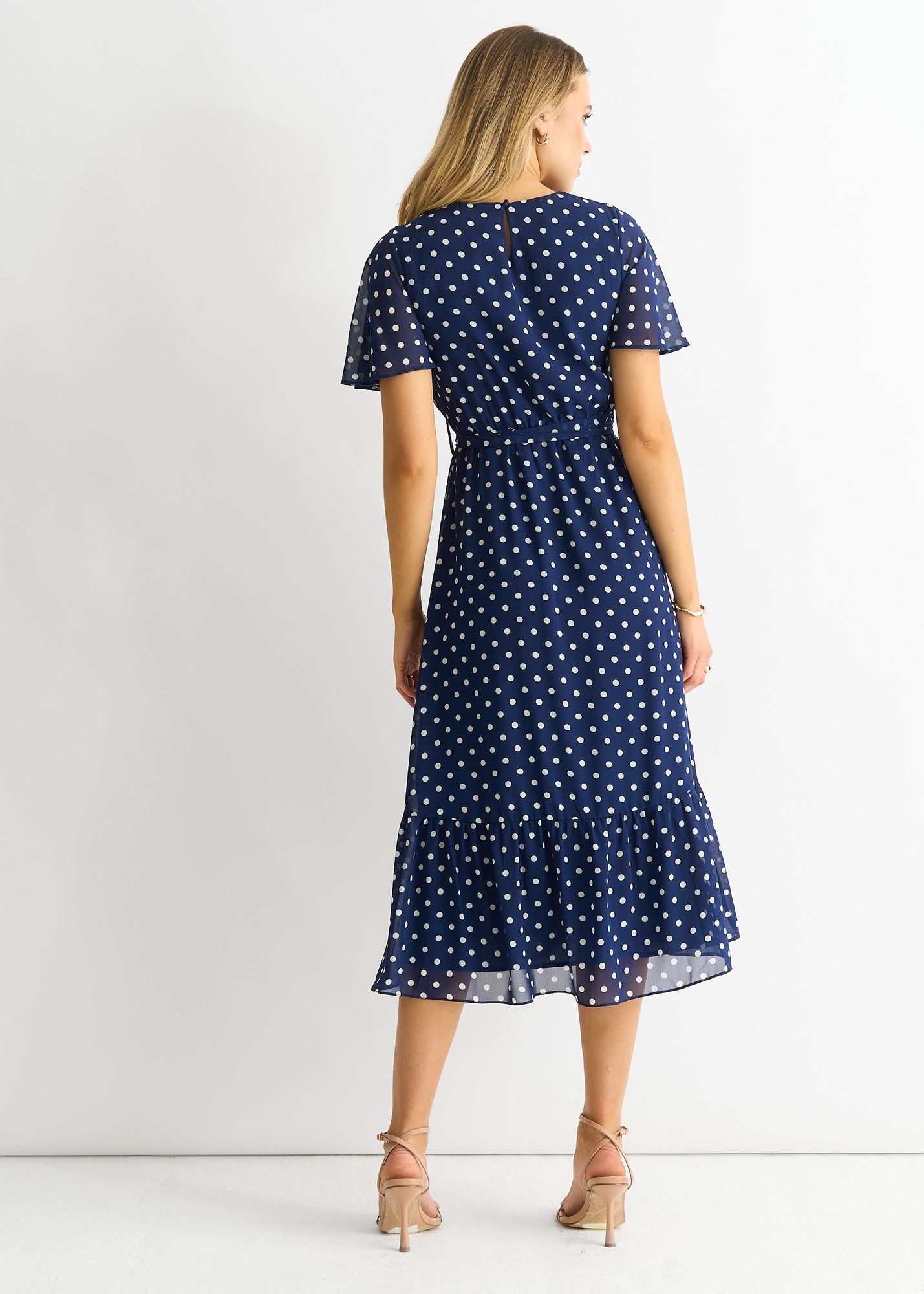 Chi Chi London Blush One Shoulder Premium Lace Midi Dress - 6