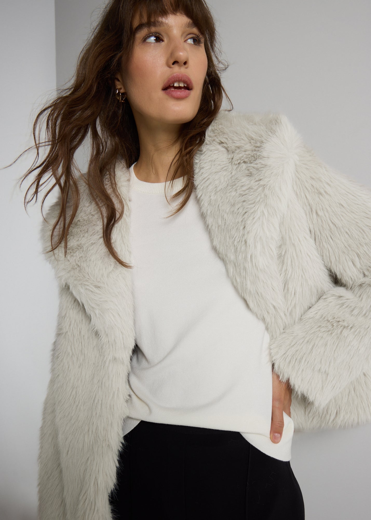 Et Vous Faux Fur Coat - S | Matalan