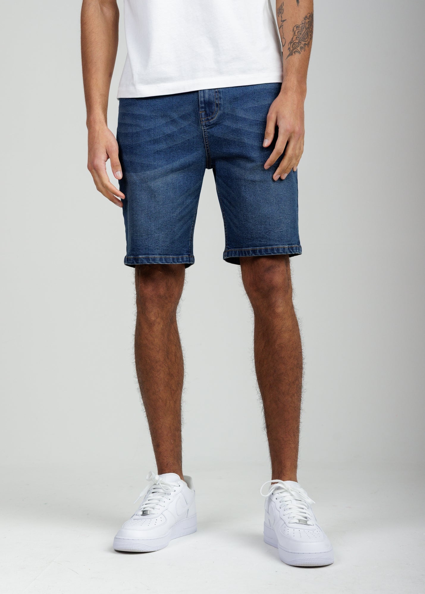 Tokyo Laundry Indigo Cotton Blend Regular-Fit Denim Shorts - S