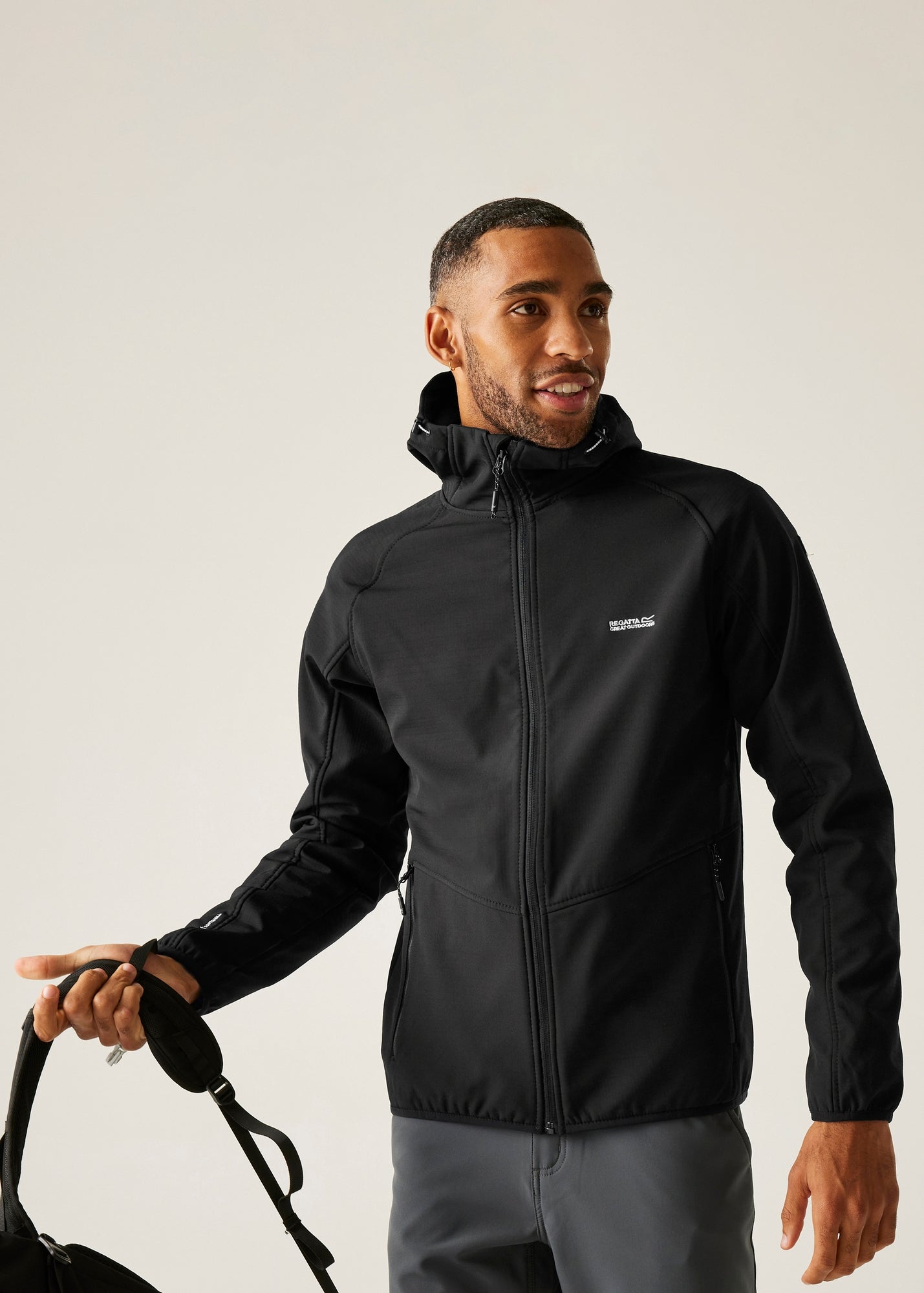 Crosshatch Black Bentlays Hooded Jacket - 2XL