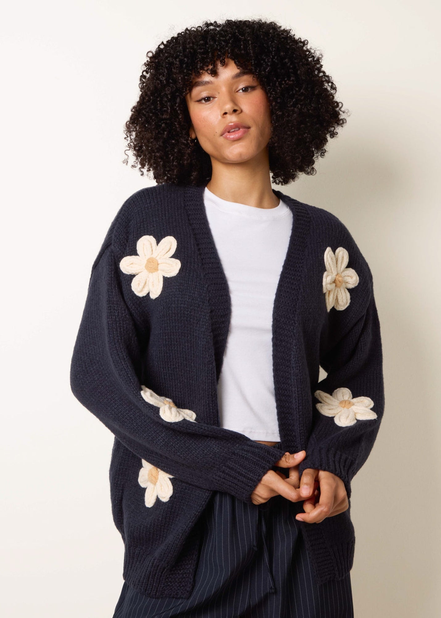 Roman Natural Fluffy Sparkle Cardigan - 10 | Matalan
