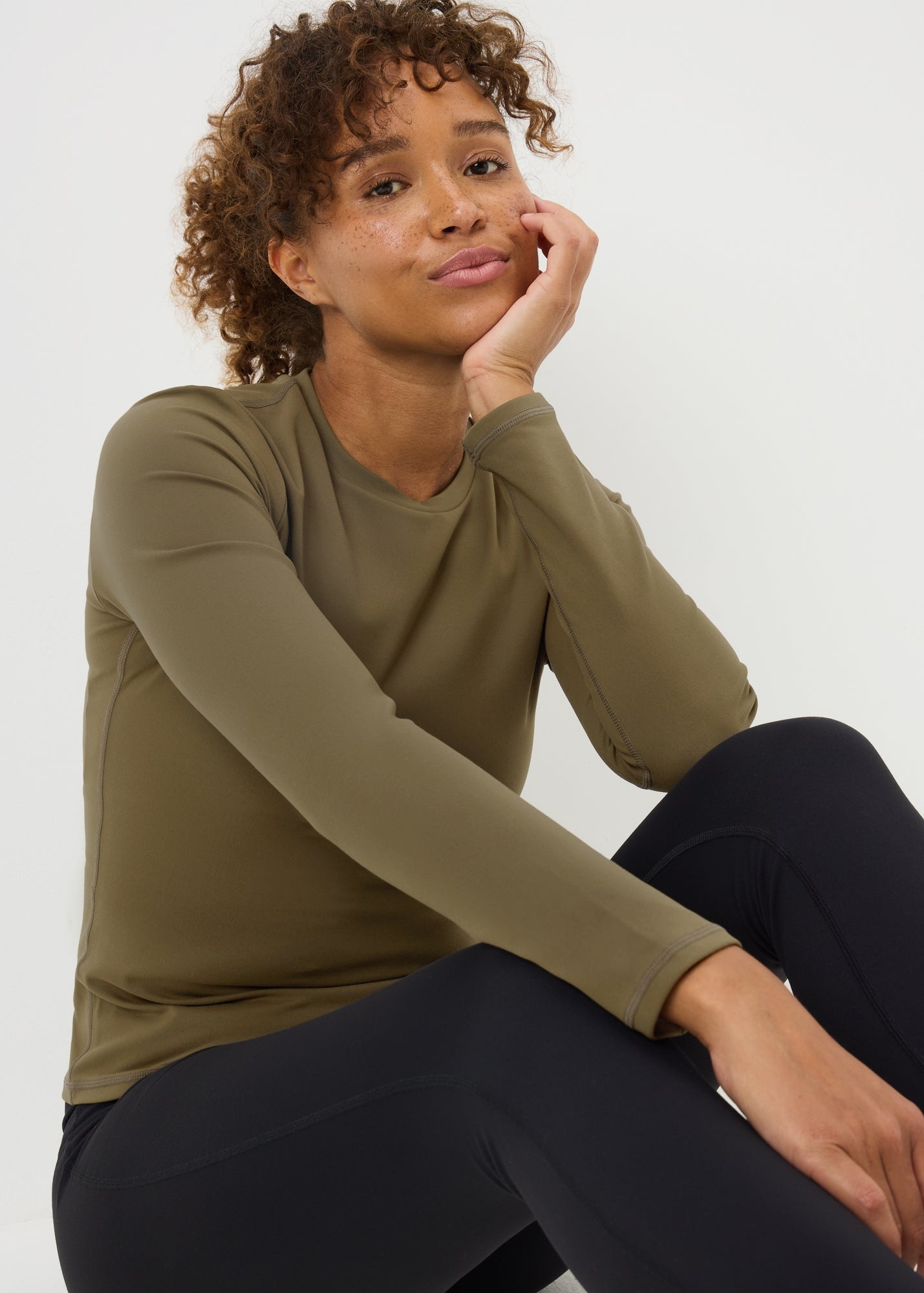 Souluxe Khaki Peached Long Sleeve T-Shirt - 8 | Matalan