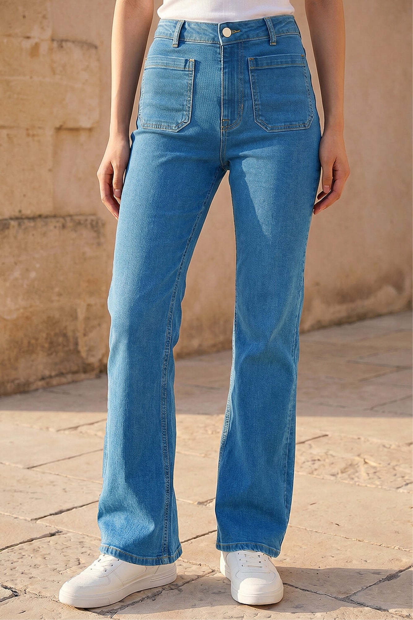 Dusk Denim Front Pocket Bootcut Jeans - 14 | Matalan