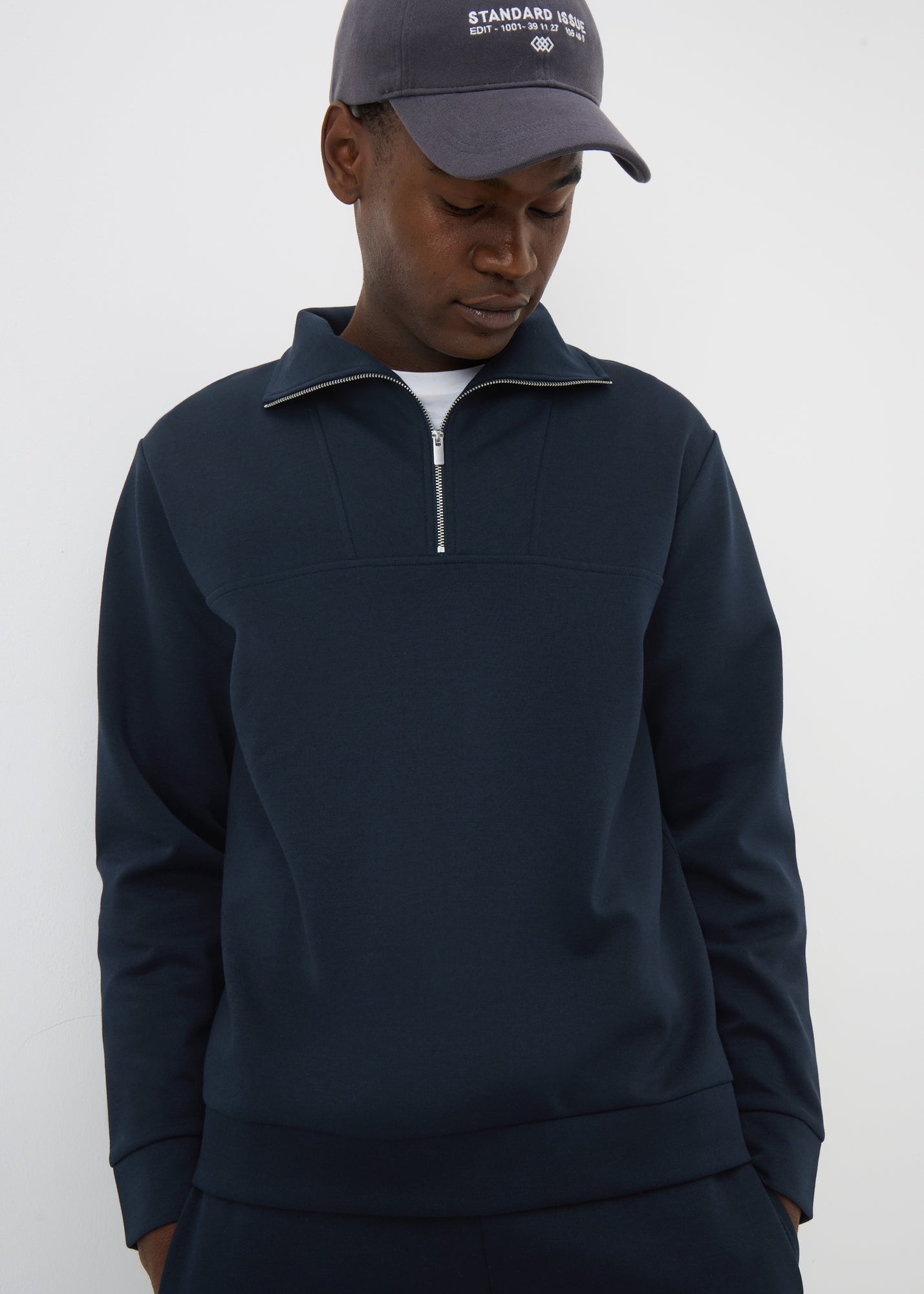 Weird Fish Deep Teal Altwood 1/4 Zip Jumper - L