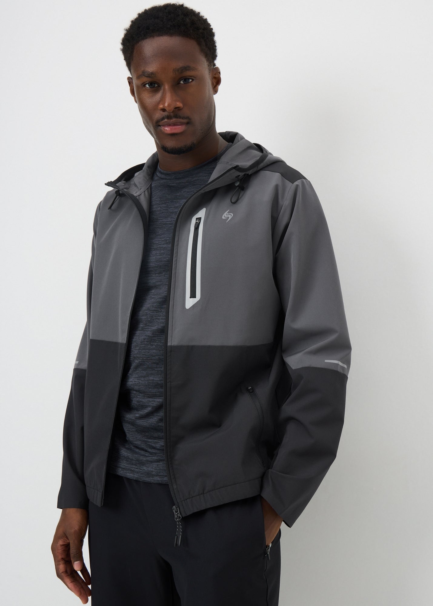 Souluxe Charcoal Woven Zip Co Ord Sports Jacket - XS | Matalan