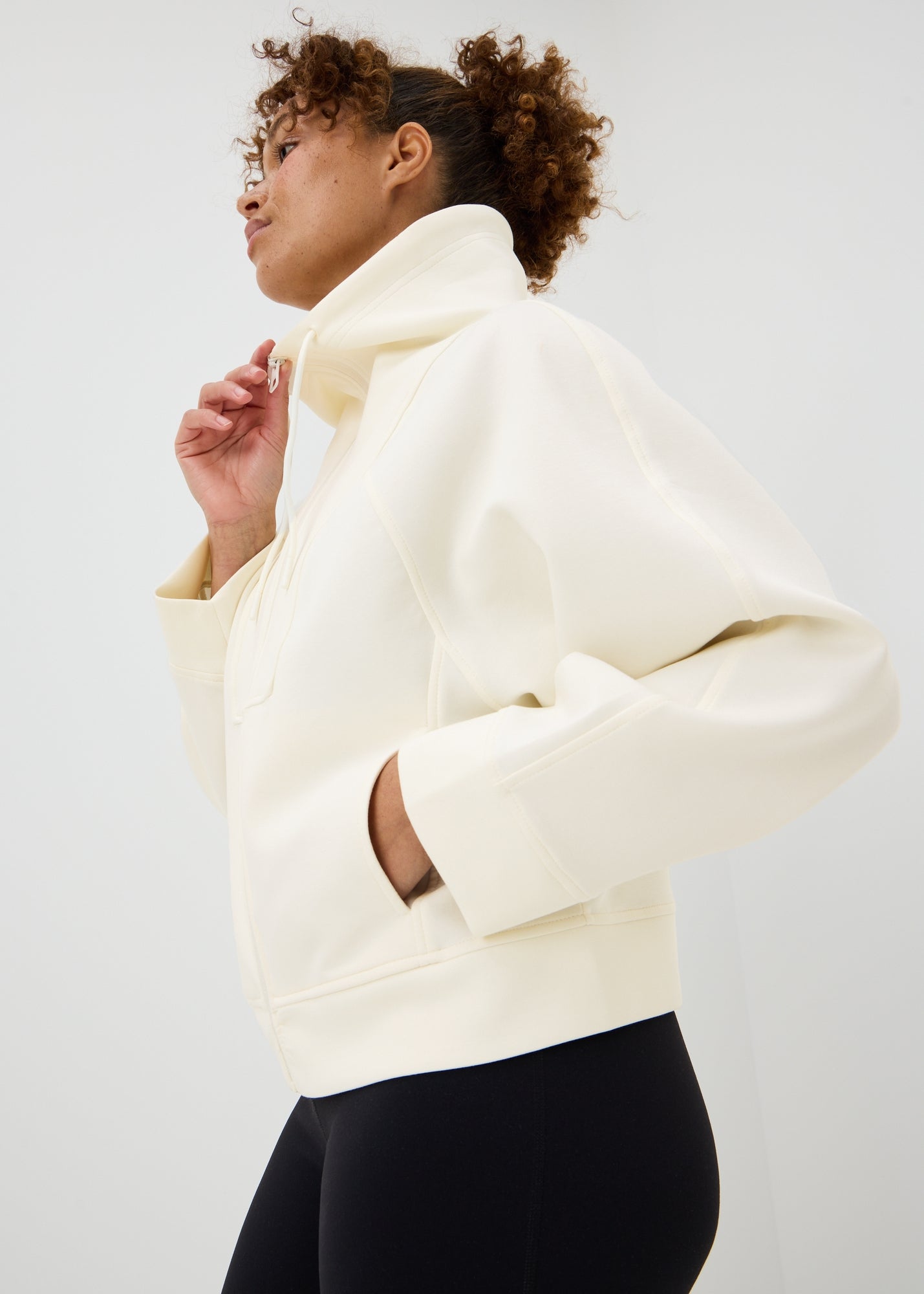 Souluxe Cream Funnel Neck Zip Up Hoodie - S | Matalan