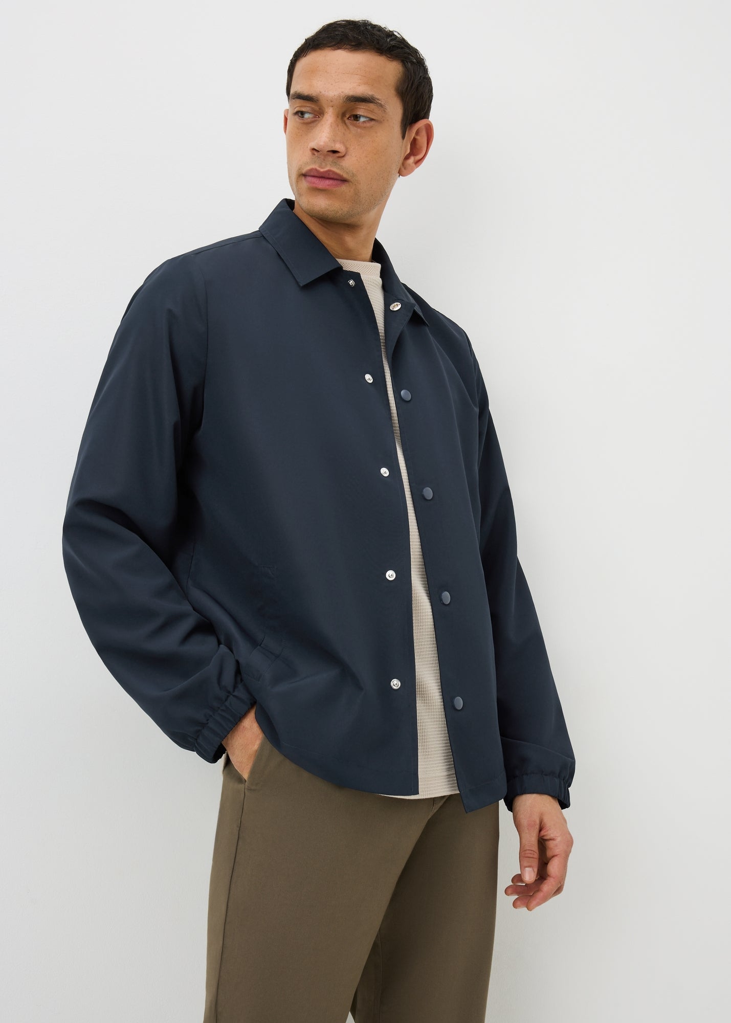 Navy Lightweight Coach Jacket - S | Matalan