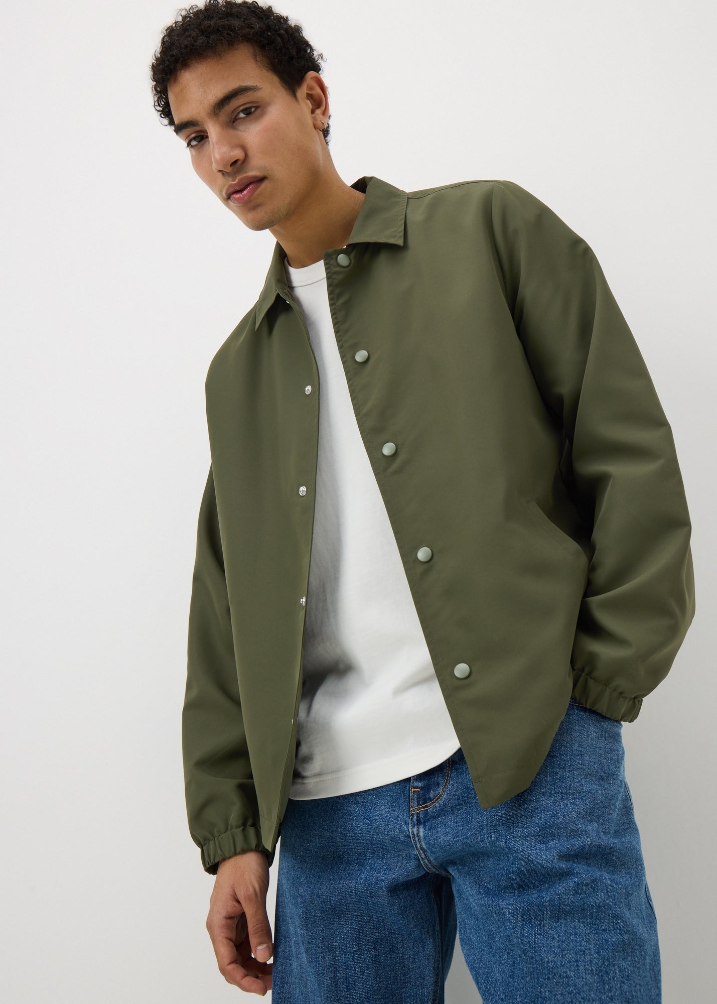 Khaki Lightweight Coach Jacket - S | Matalan