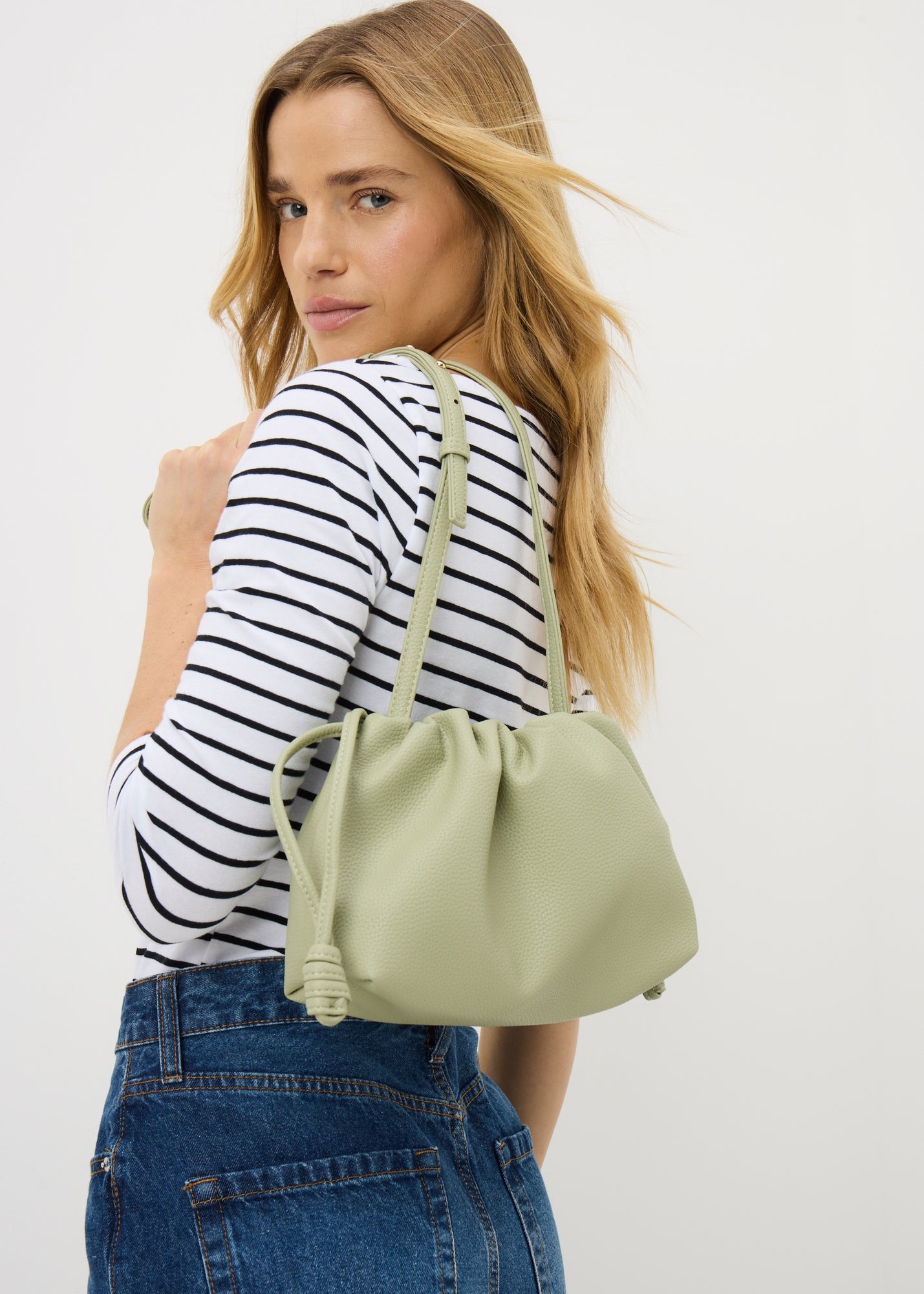Cream Pouch Bag - One Size