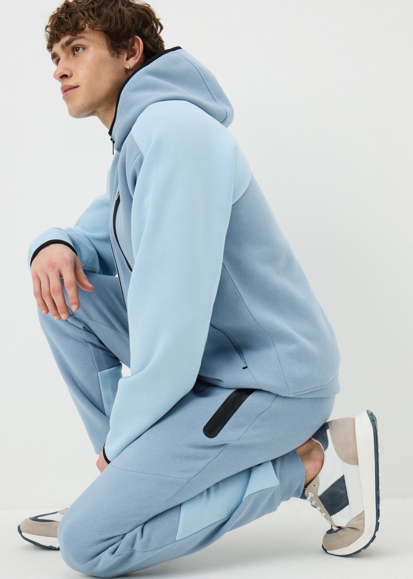 Souluxe Blue Panel Zip Up Co Ord Hoodie - XS | Matalan