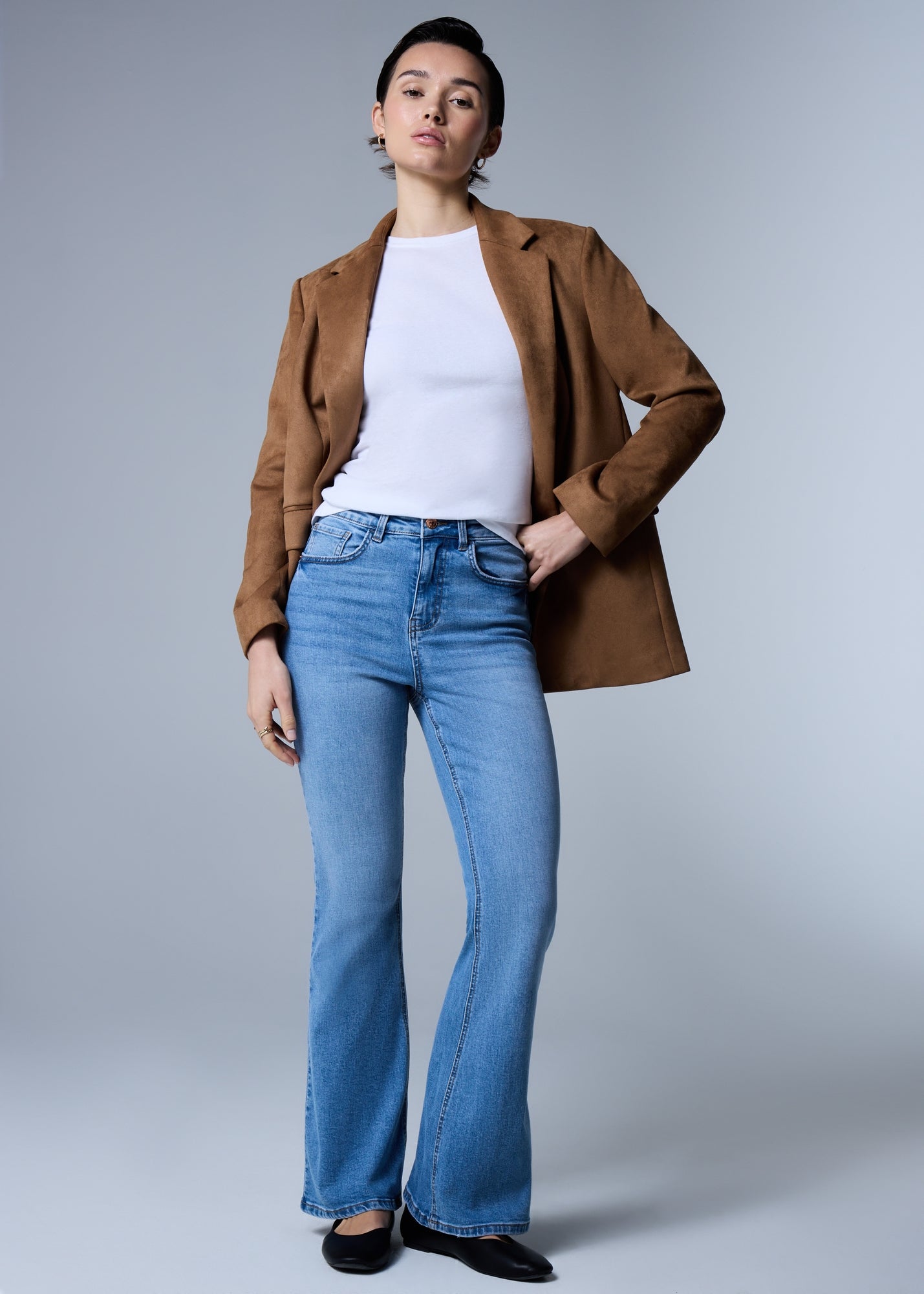 Pantalon bootcut en toile de coton - Blanc - FEMME | H&M FR