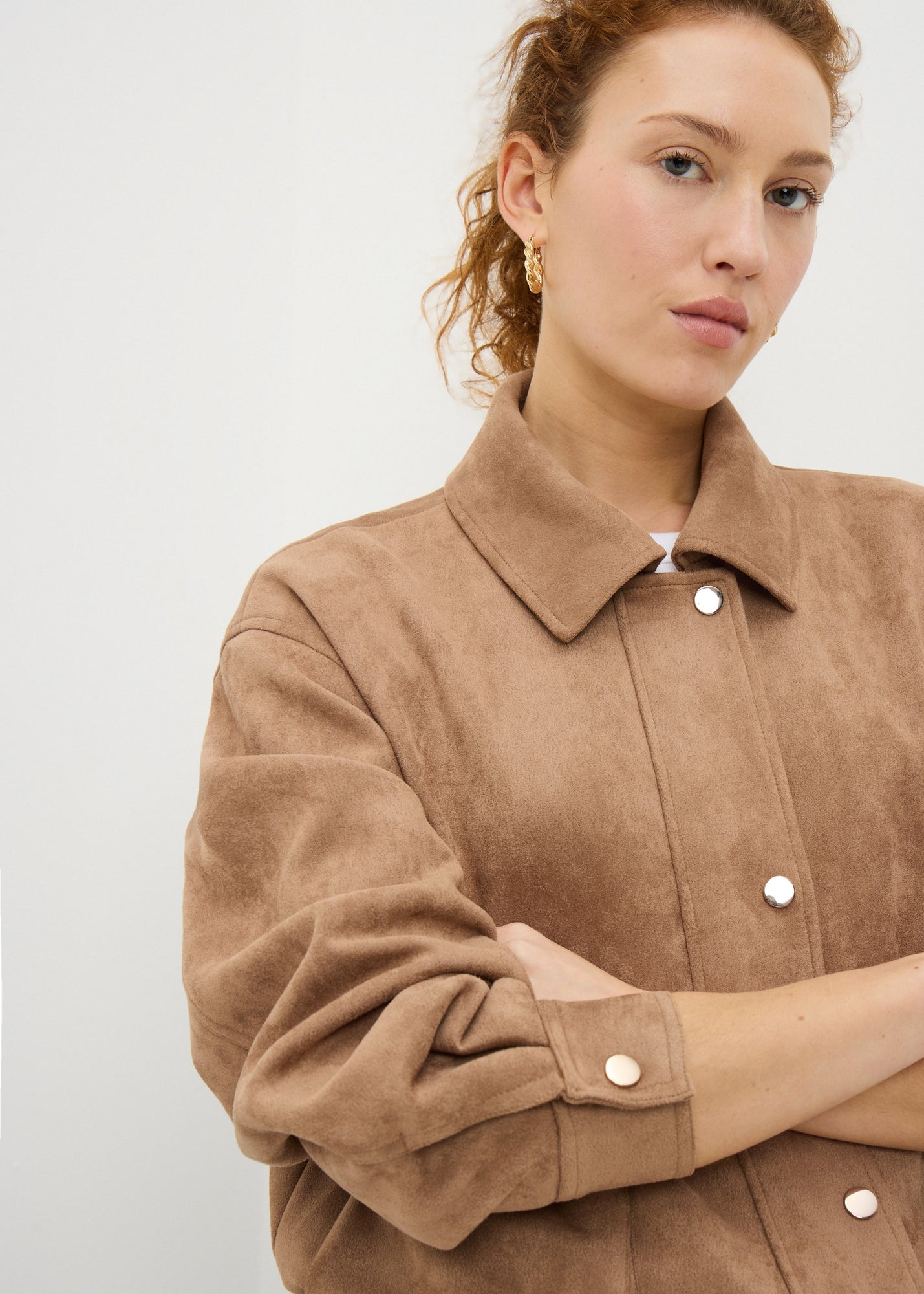 Lune Jas | Fake fur | Bruin | Tall | Extra lange mouwen – The Wildflower Club