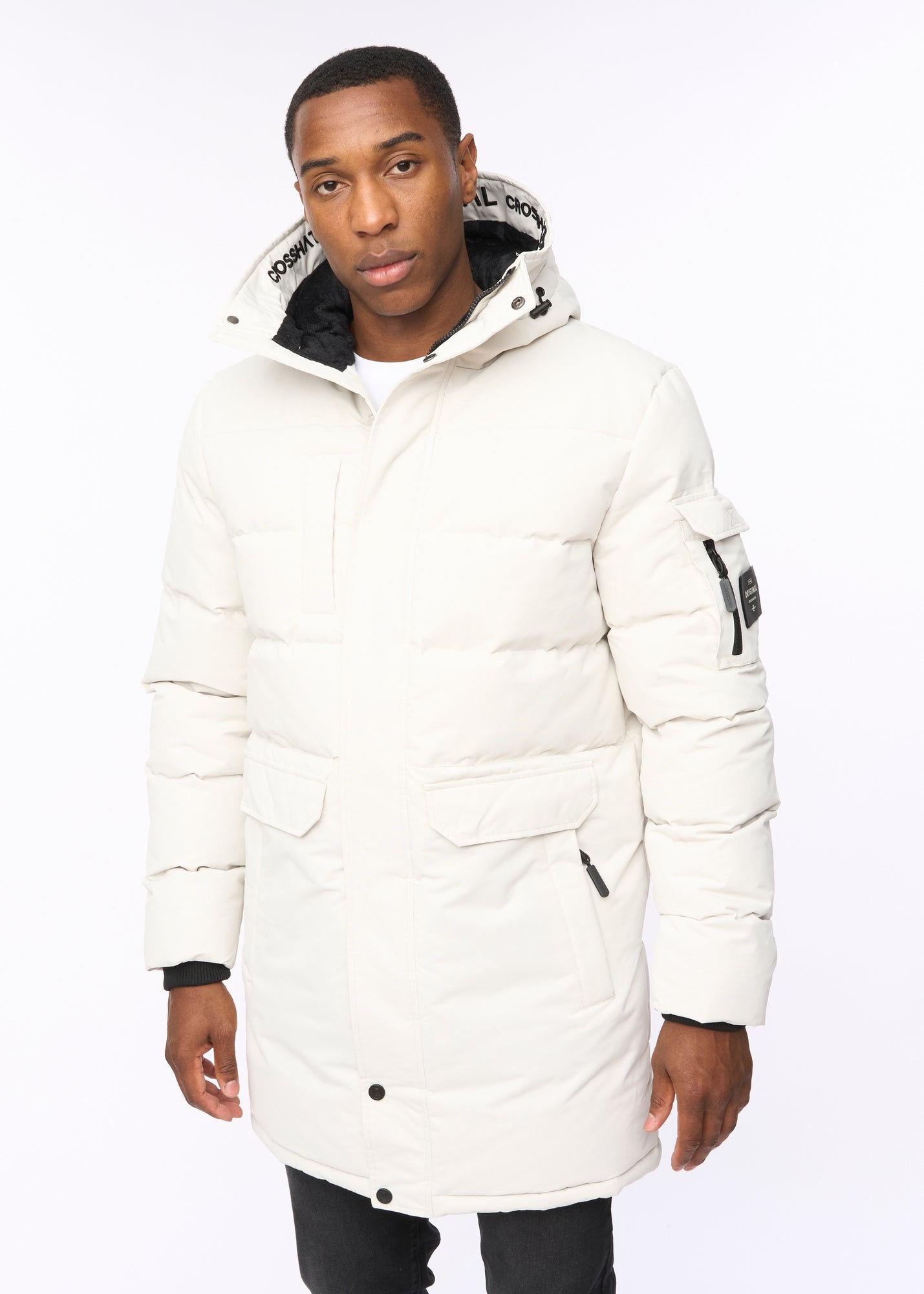 Crosshatch Putty Milwaka Long Jacket - XL