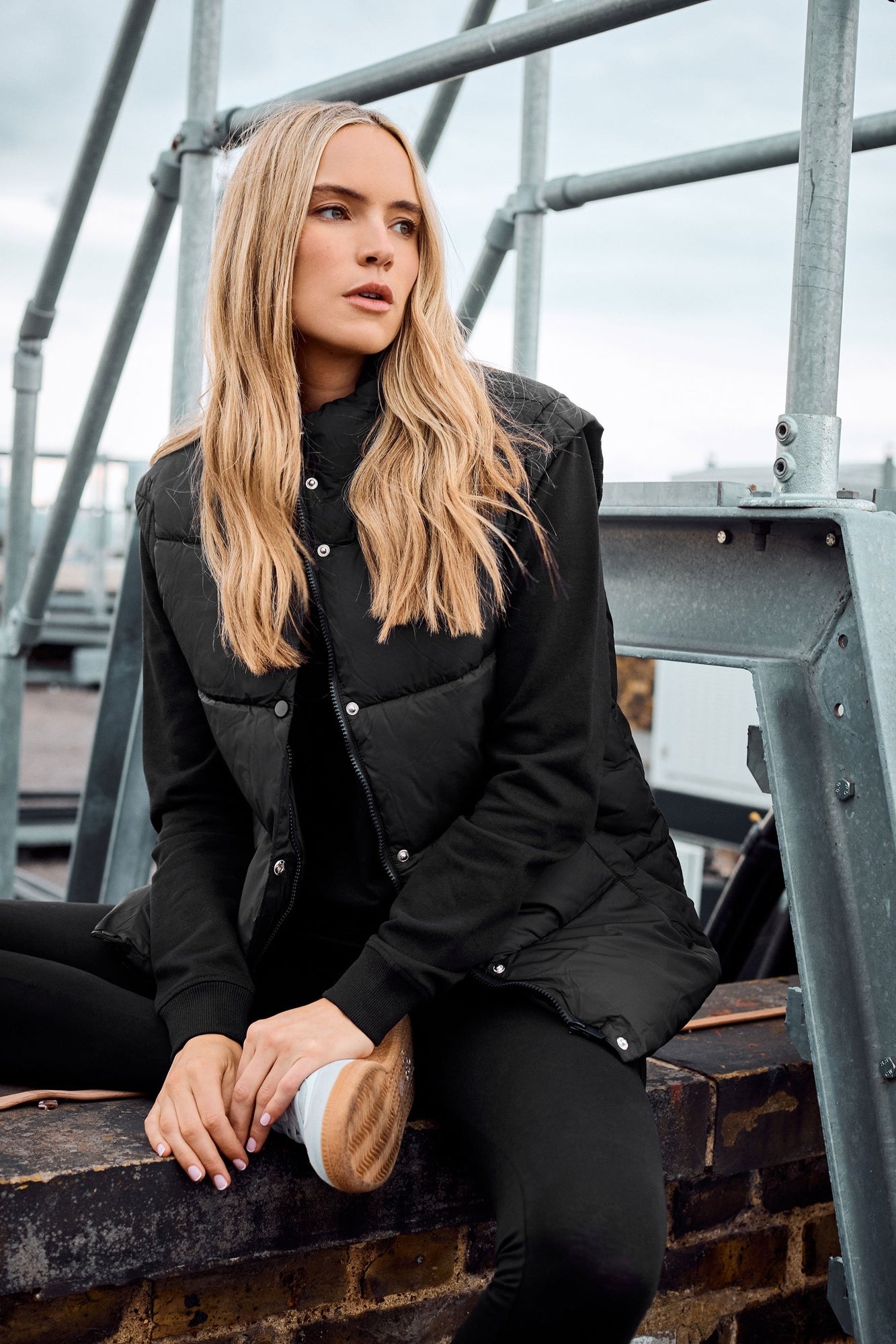Long Tall Sally Black Padded Gilet - 10