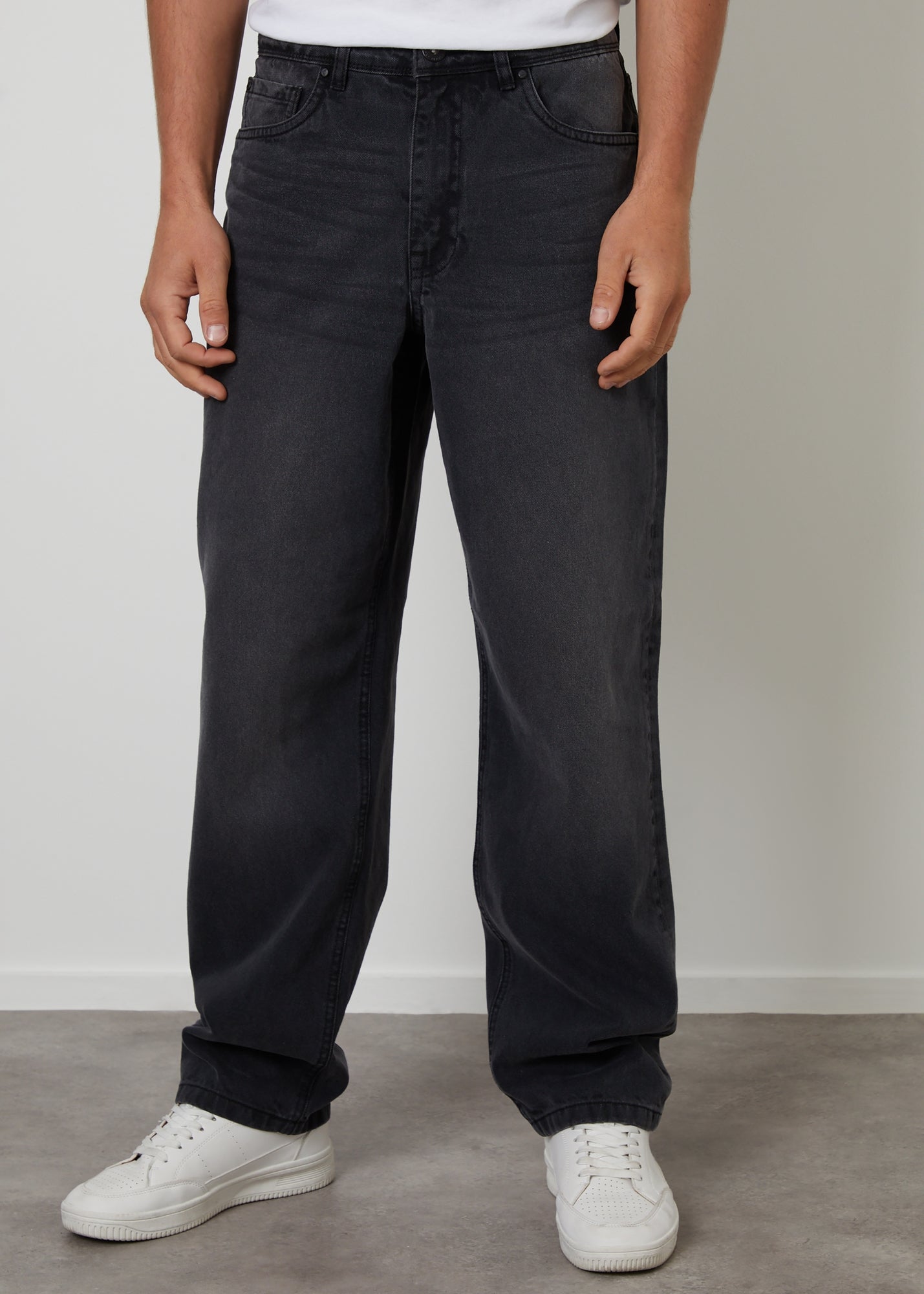 Threadbare Grey Baggy Fit Jeans - 34/L32 | Matalan